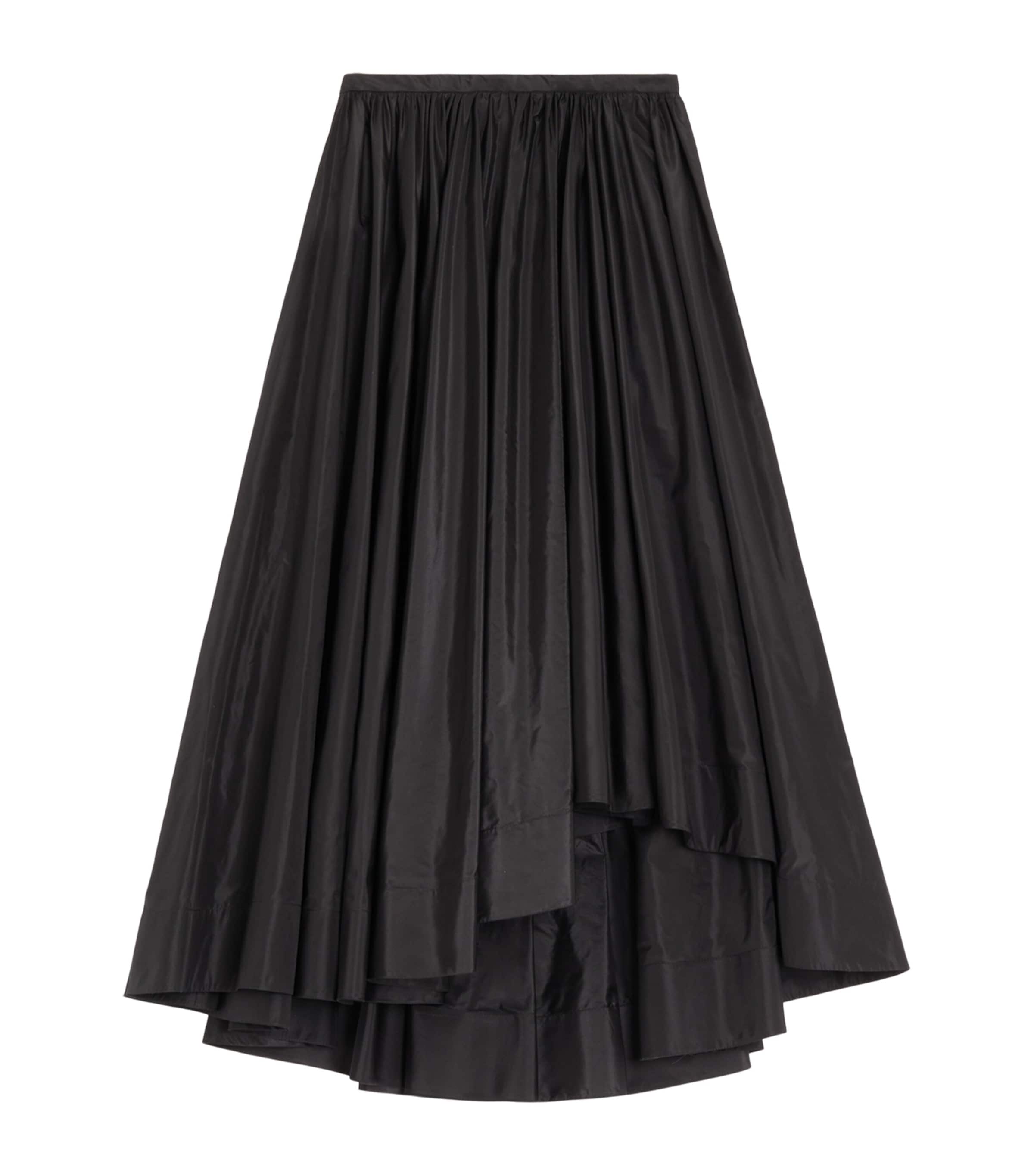 Valentino Womens Silk Pleated Midi Skirt
