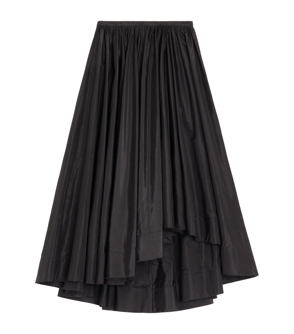 Valentino Womens Silk Pleated Midi Skirt