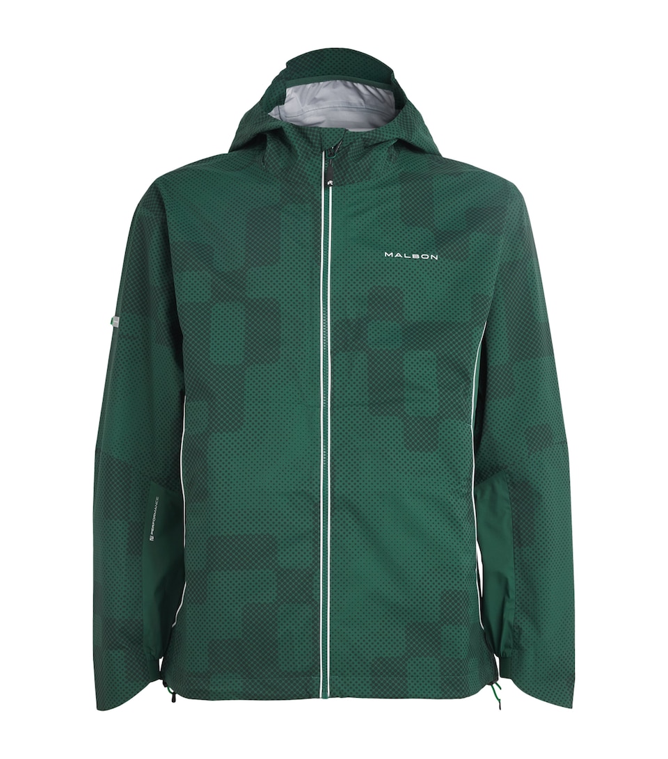 Malbon Mens Printed Performance Rain Jacket Eden