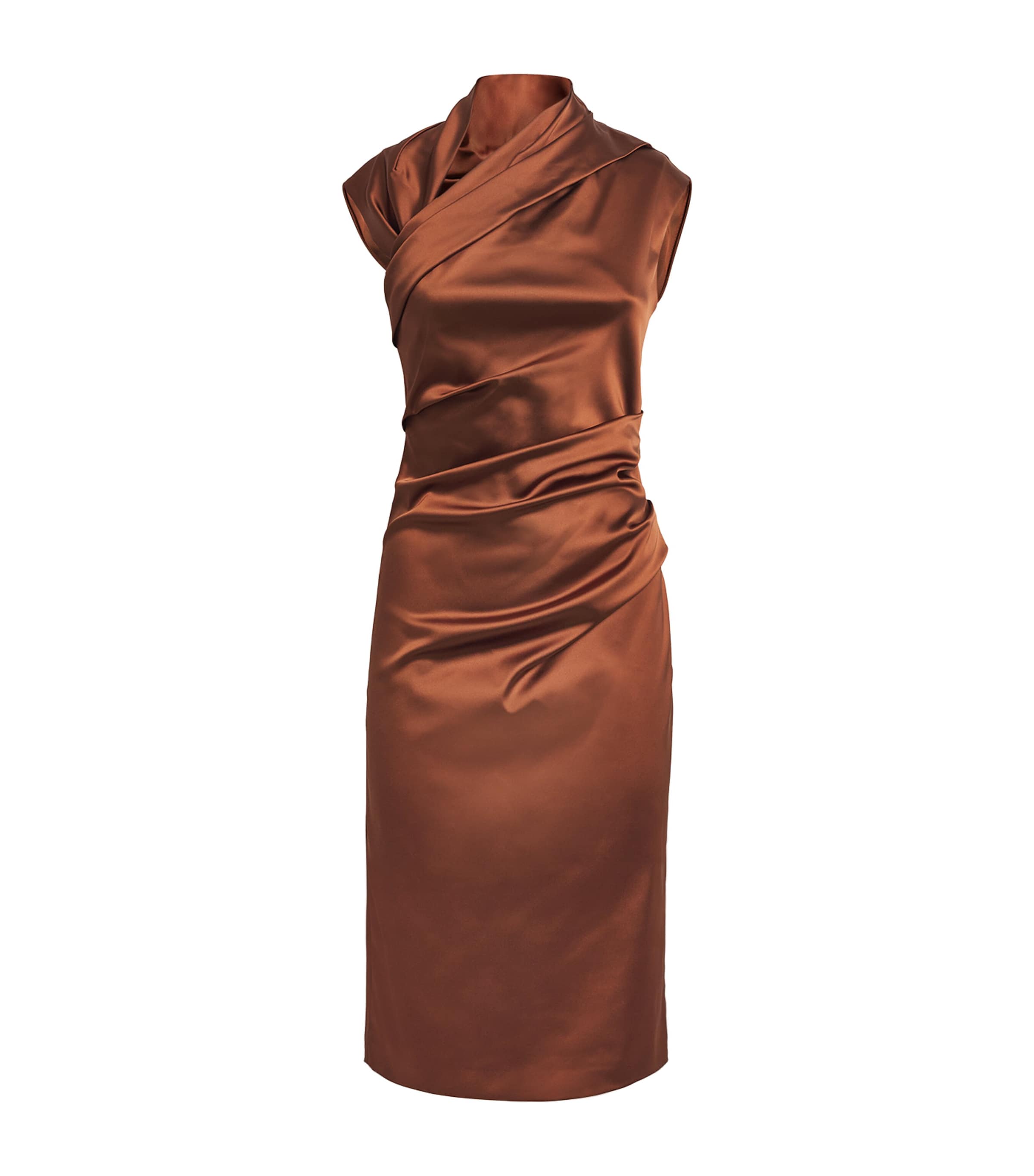 Satin Ruched Dress