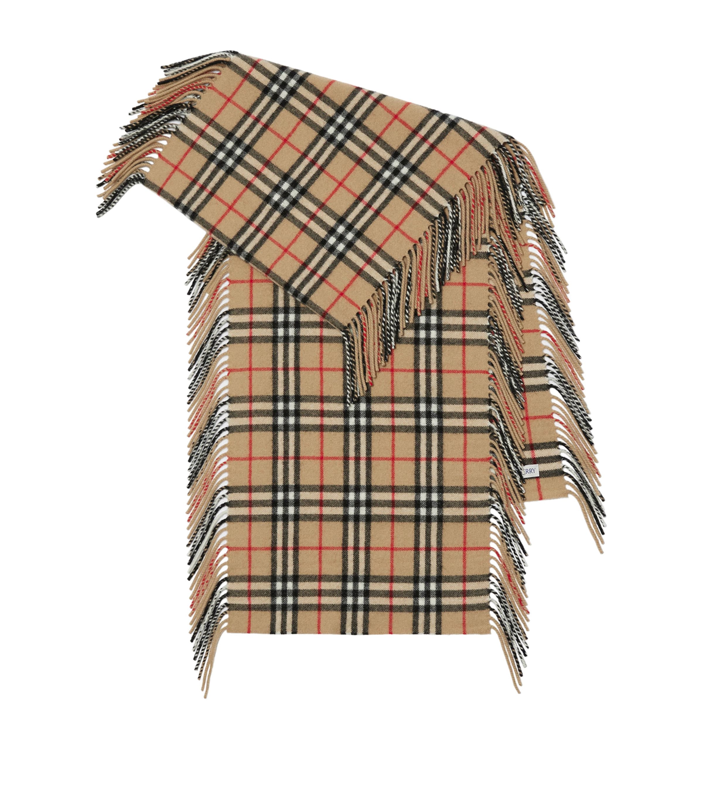 Burberry Cashmere Check Happy Scarf Archive Beige