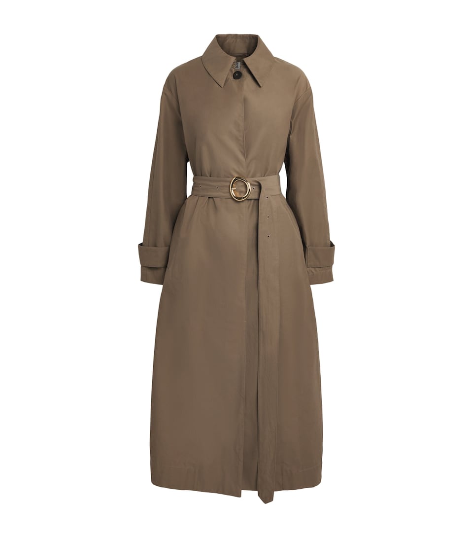 Joseph Womens Cotton-Blend Tito Trench Coat Taupe