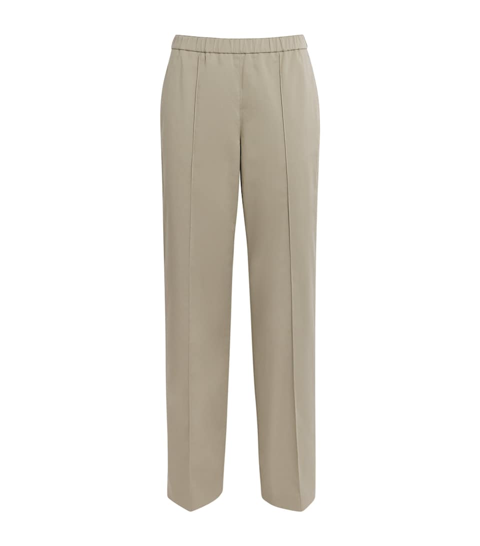 High-Rise Pleated Chinos