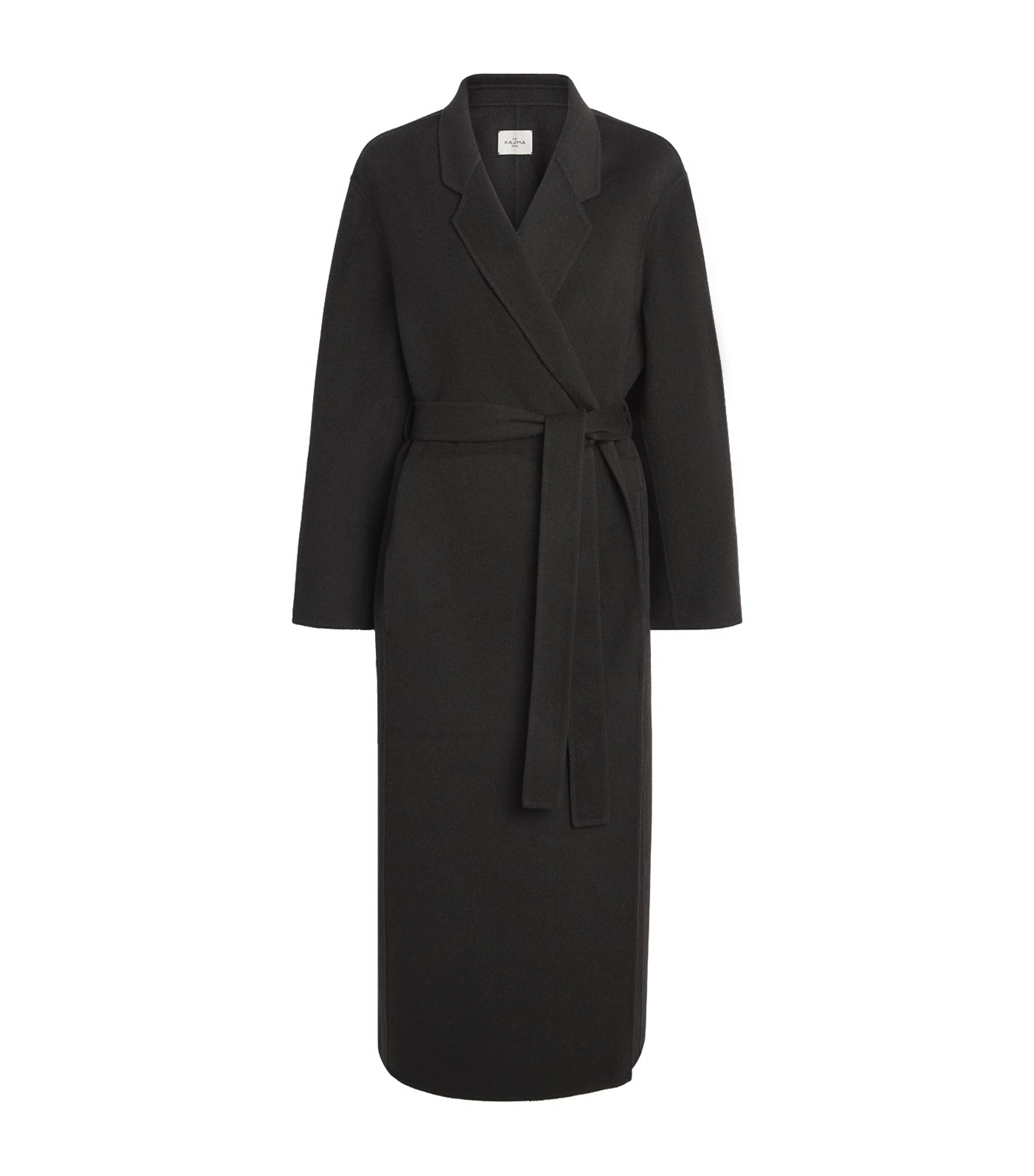 Le Kasha Womens Cashmere Belted Coat Chocolat