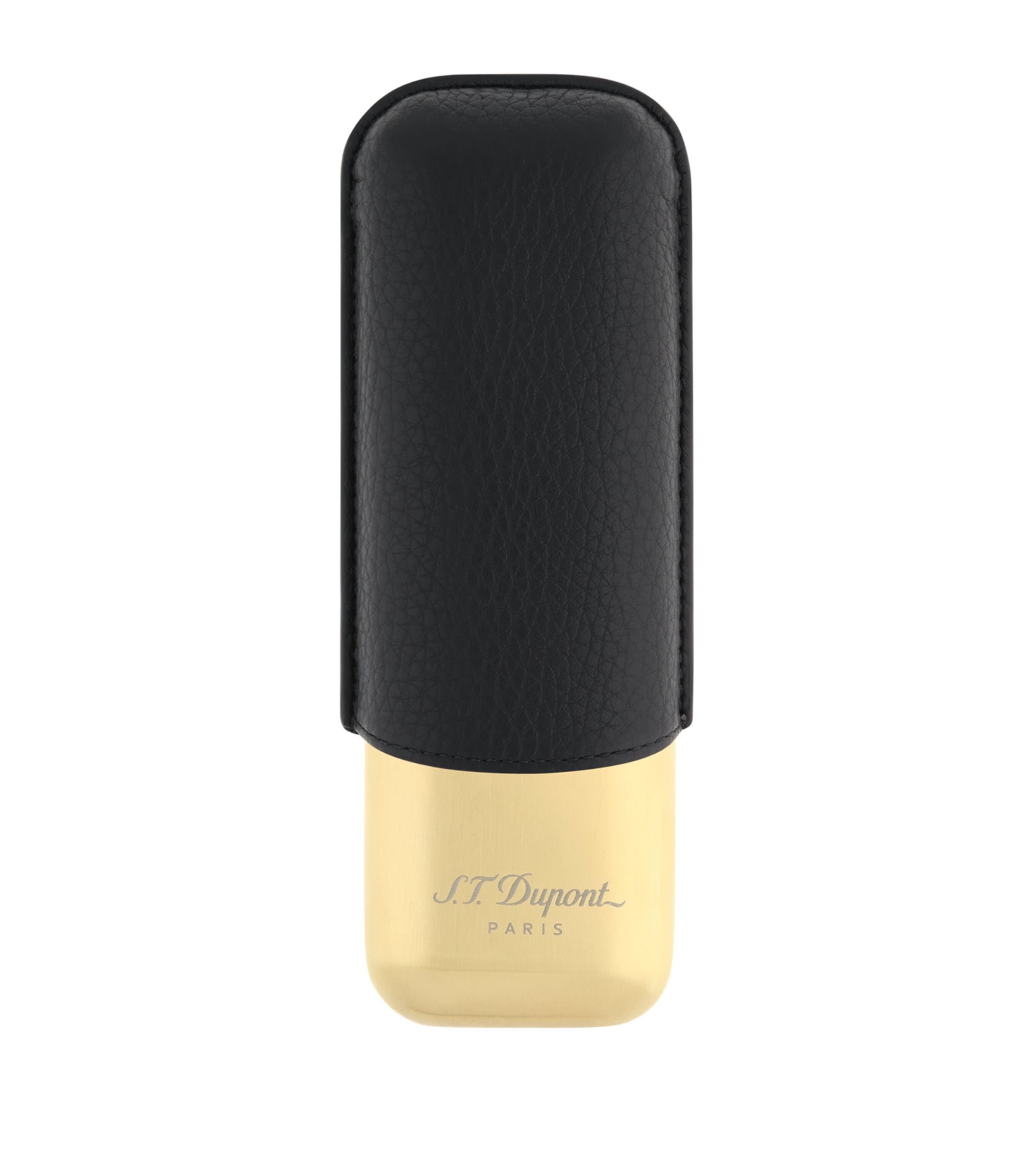 S.T. Dupont Calf Leather 2-Cigar Case Black