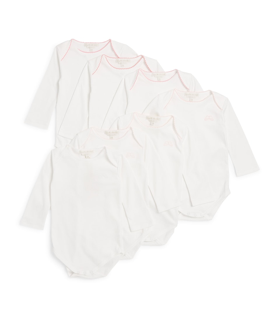 Marie-Chantal Set of 7 Pima Cotton Angel Wings All-In-One (0-18 Months) Pink