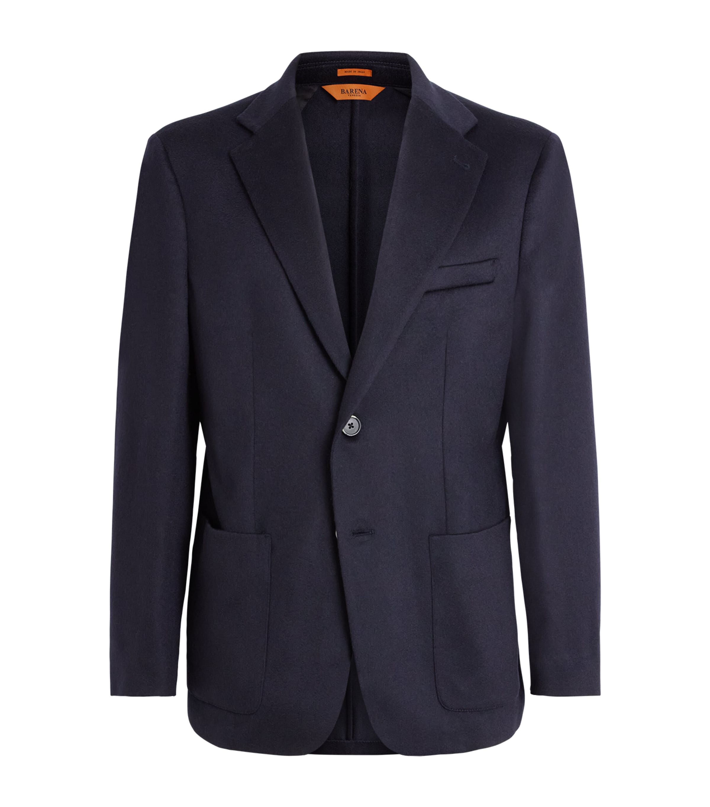 Barena Mens Brushed Cashmere Blazer Navy