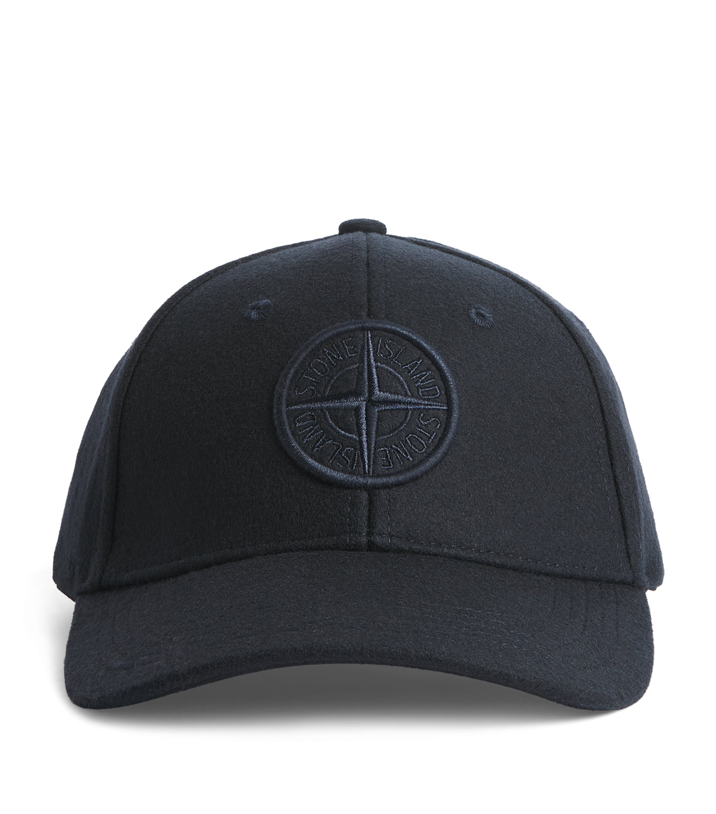 Stone Island Virgin Wool-Blend Compass Baseball Cap