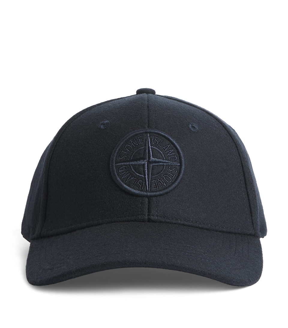 Stone Island Virgin Wool-Blend Compass Baseball Cap