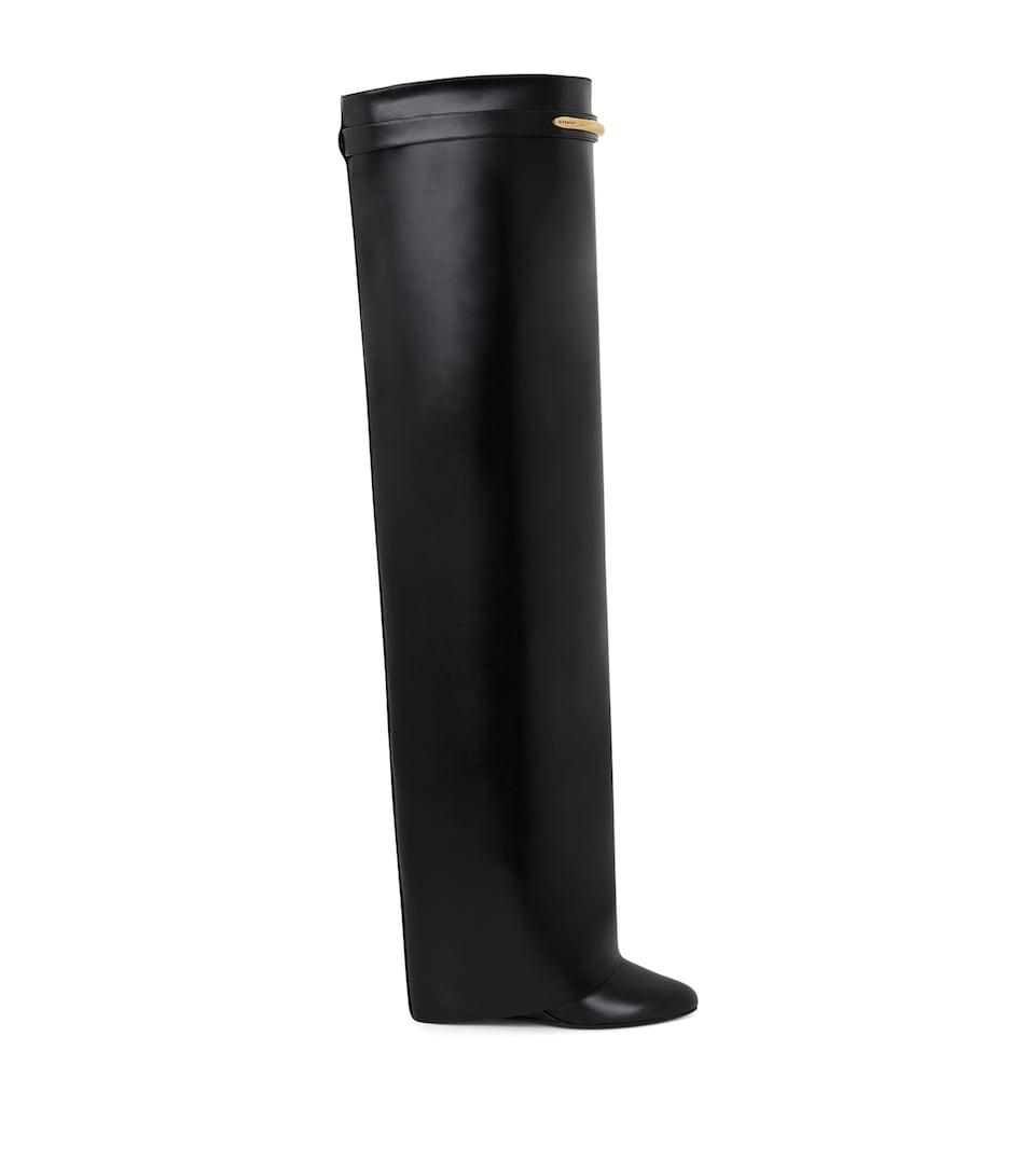 Givenchy Leather Shark Over-the-Knee Boots 90