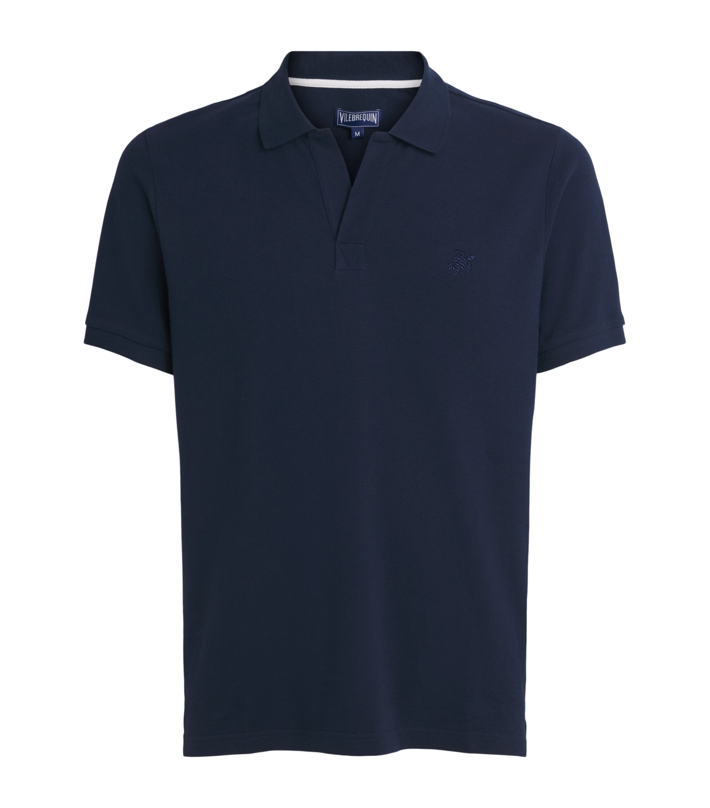Vilebrequin Mens Organic Cotton Palatin Polo Shirt Bleu Marine