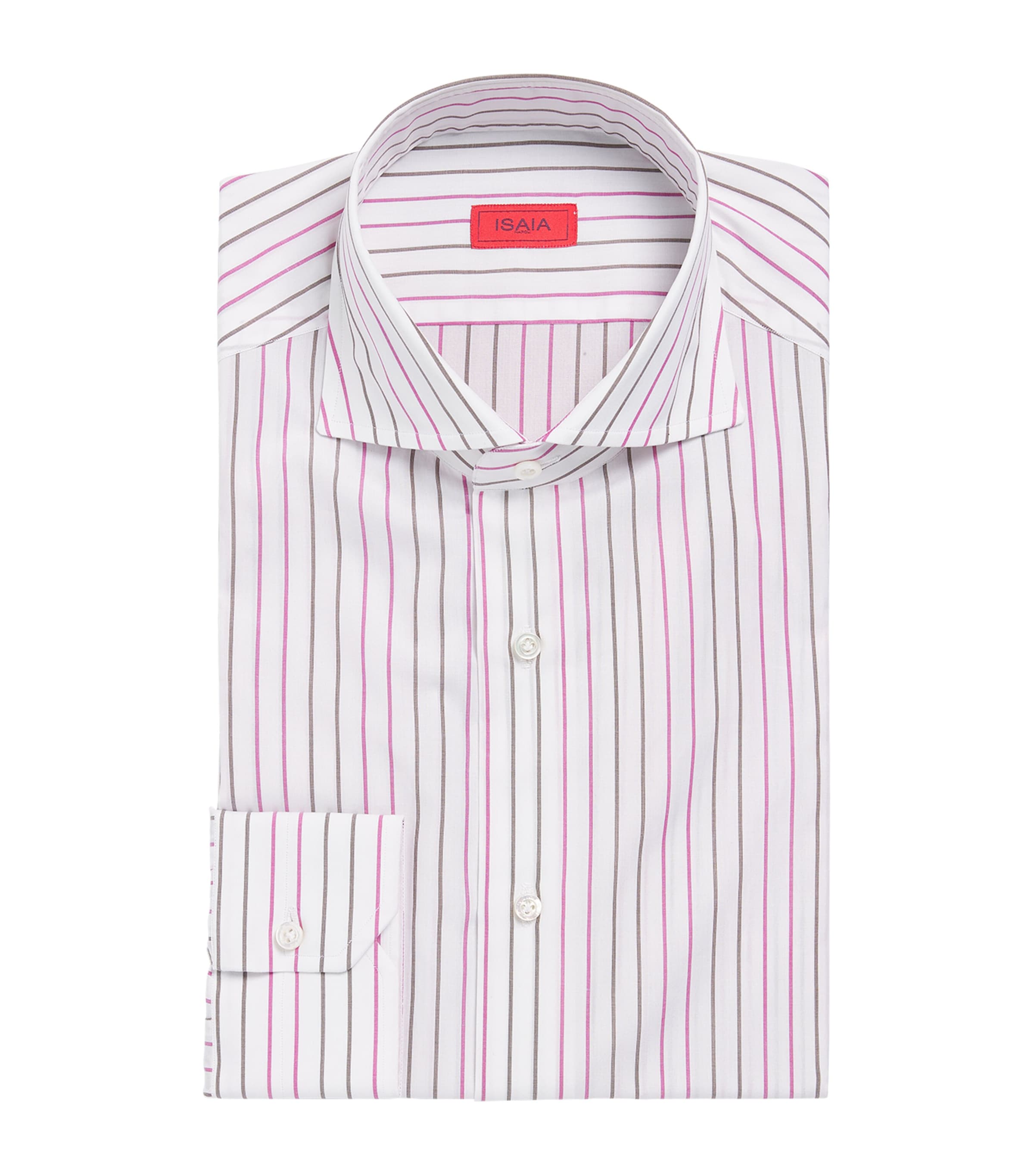 Isaia Mens Egyptian Cotton Stripe Shirt