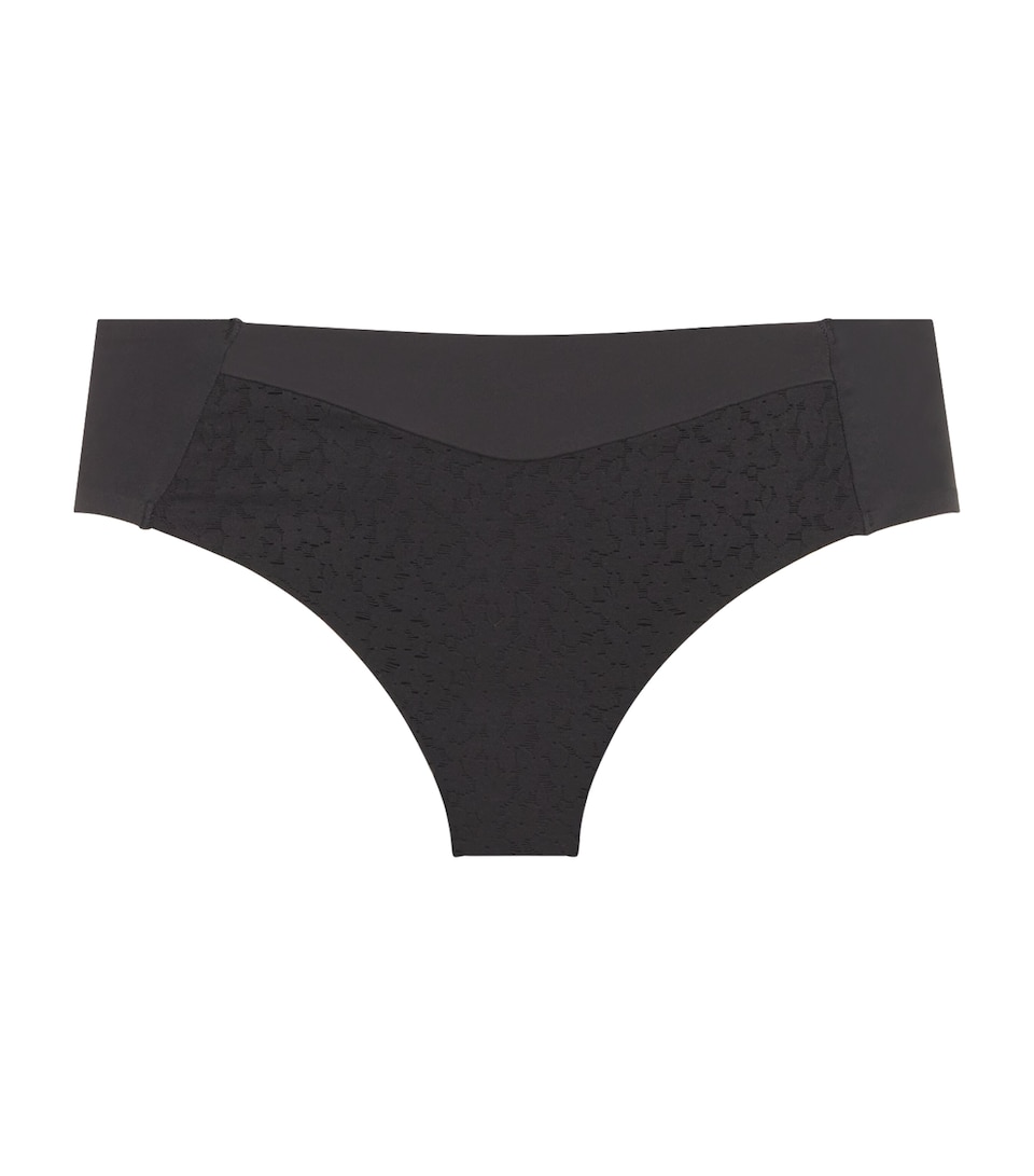 Chantelle Womens Lace-Detail Norah Briefs Black
