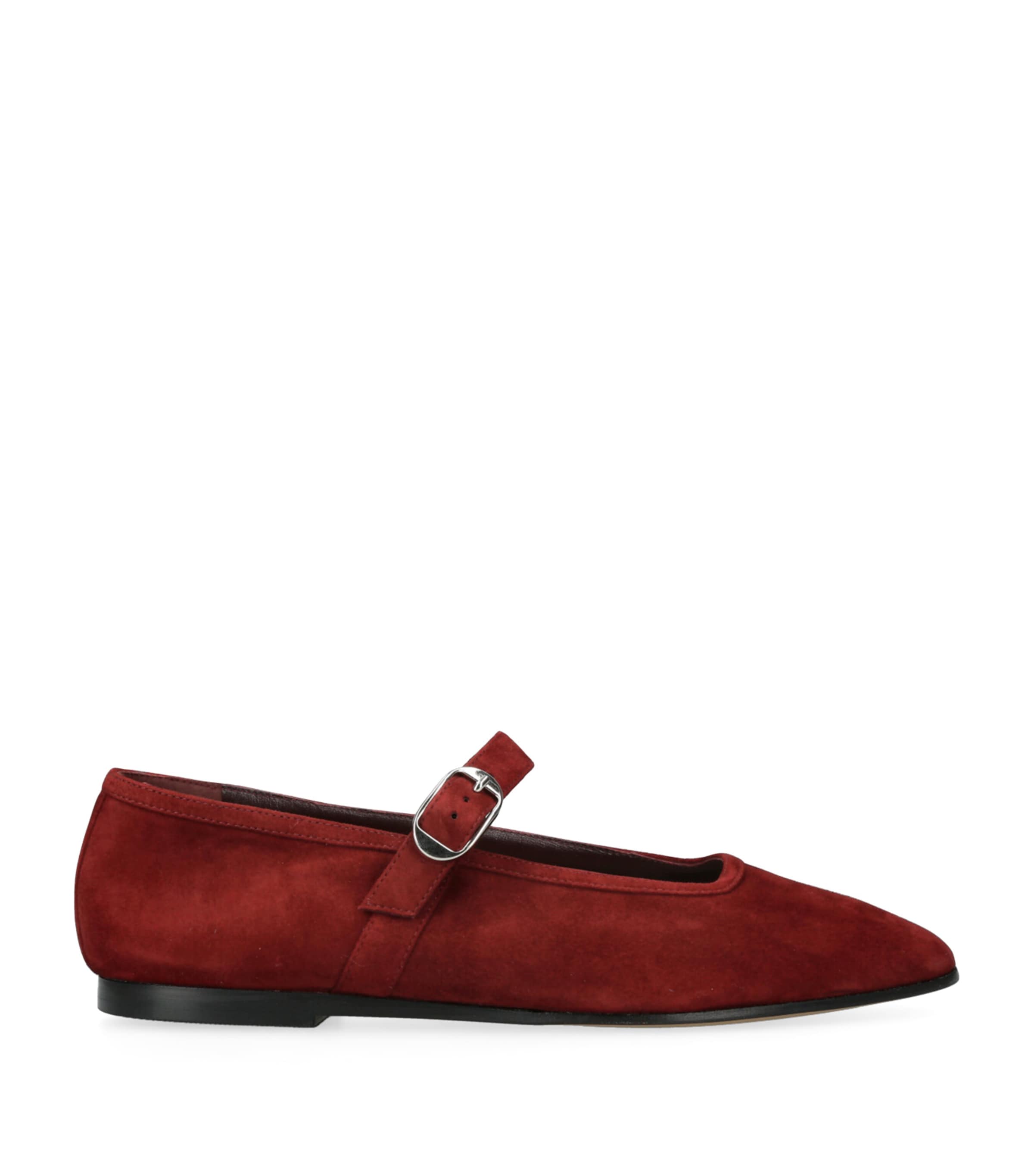 Suede Mary Jane Ballet Flats
