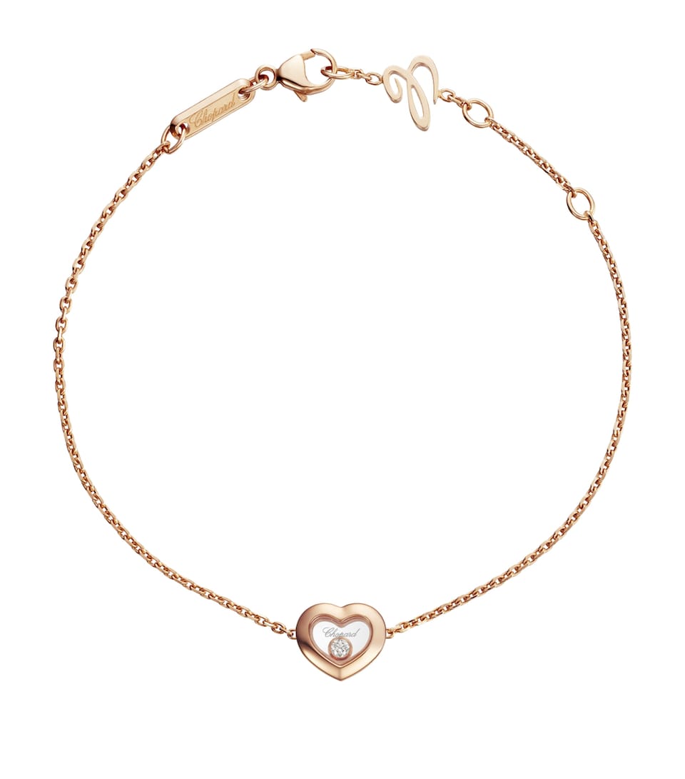 Chopard Rose Gold and Diamond Happy Diamonds Icons Bracelet Rose Gold