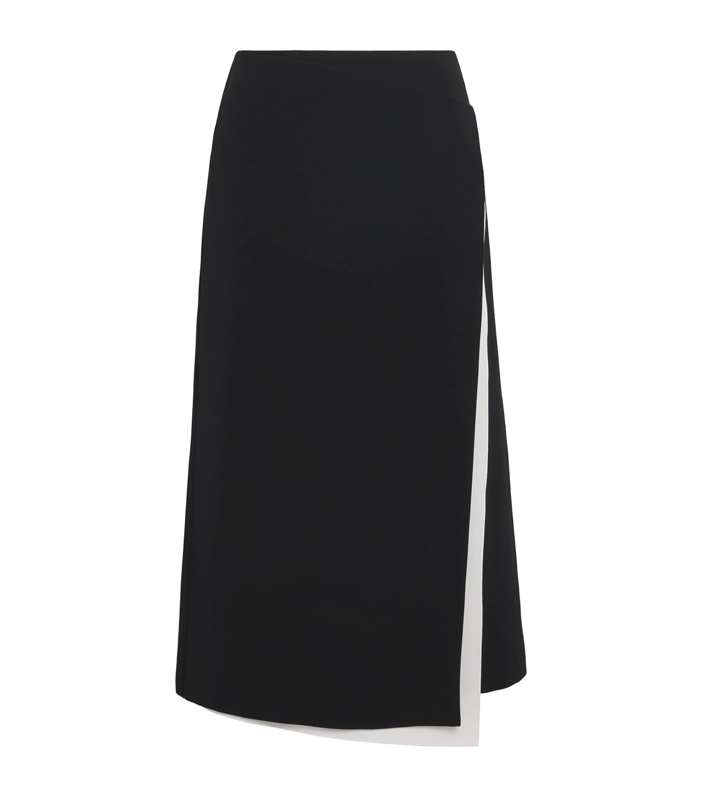 Lafayette 148 Womens Asymmetric A-Line Midi Skirt Black