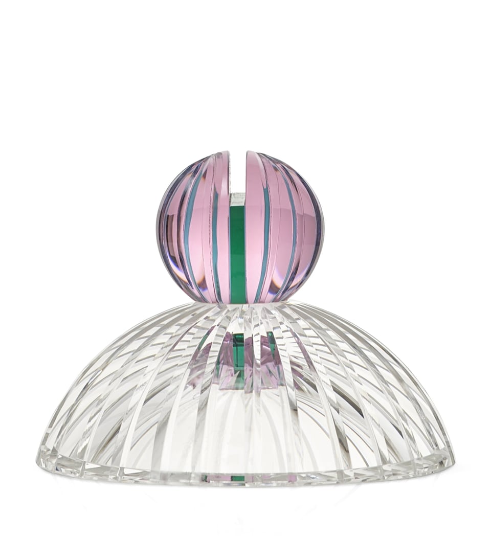 Reflections Copenhagen Crystal Louis Place Card Holder Pink & Clear