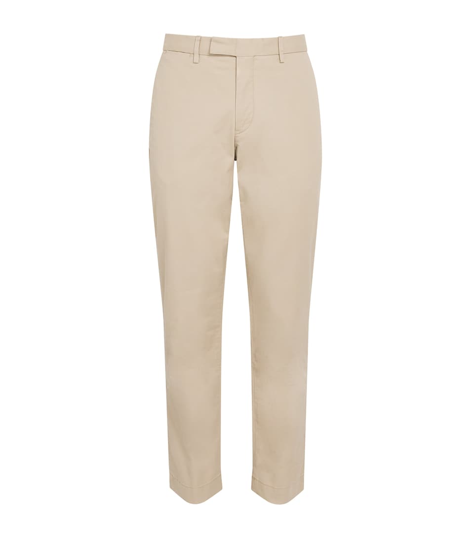 Polo Ralph Lauren Mens Stretch-Cotton Straight Chinos Beige/khaki
