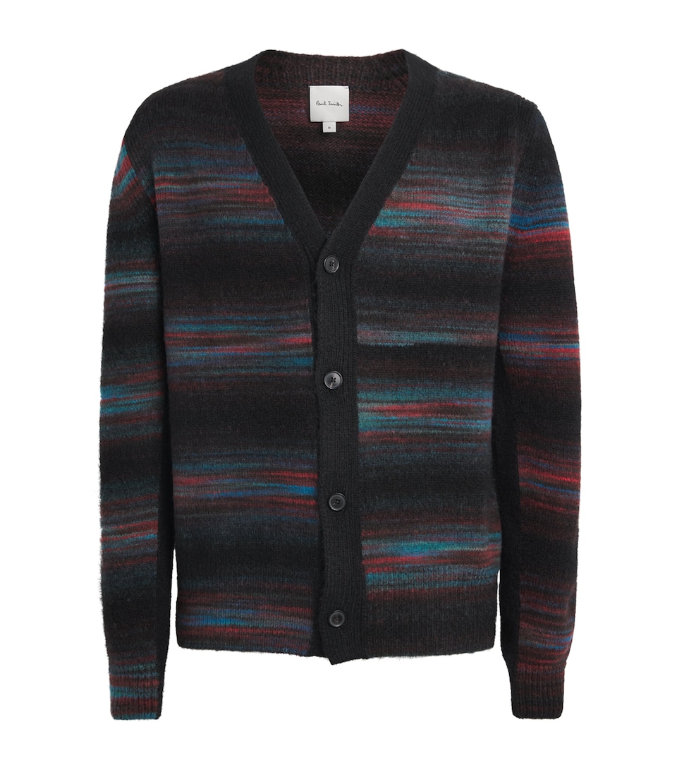 Wool-Blend Stripe Cardigan