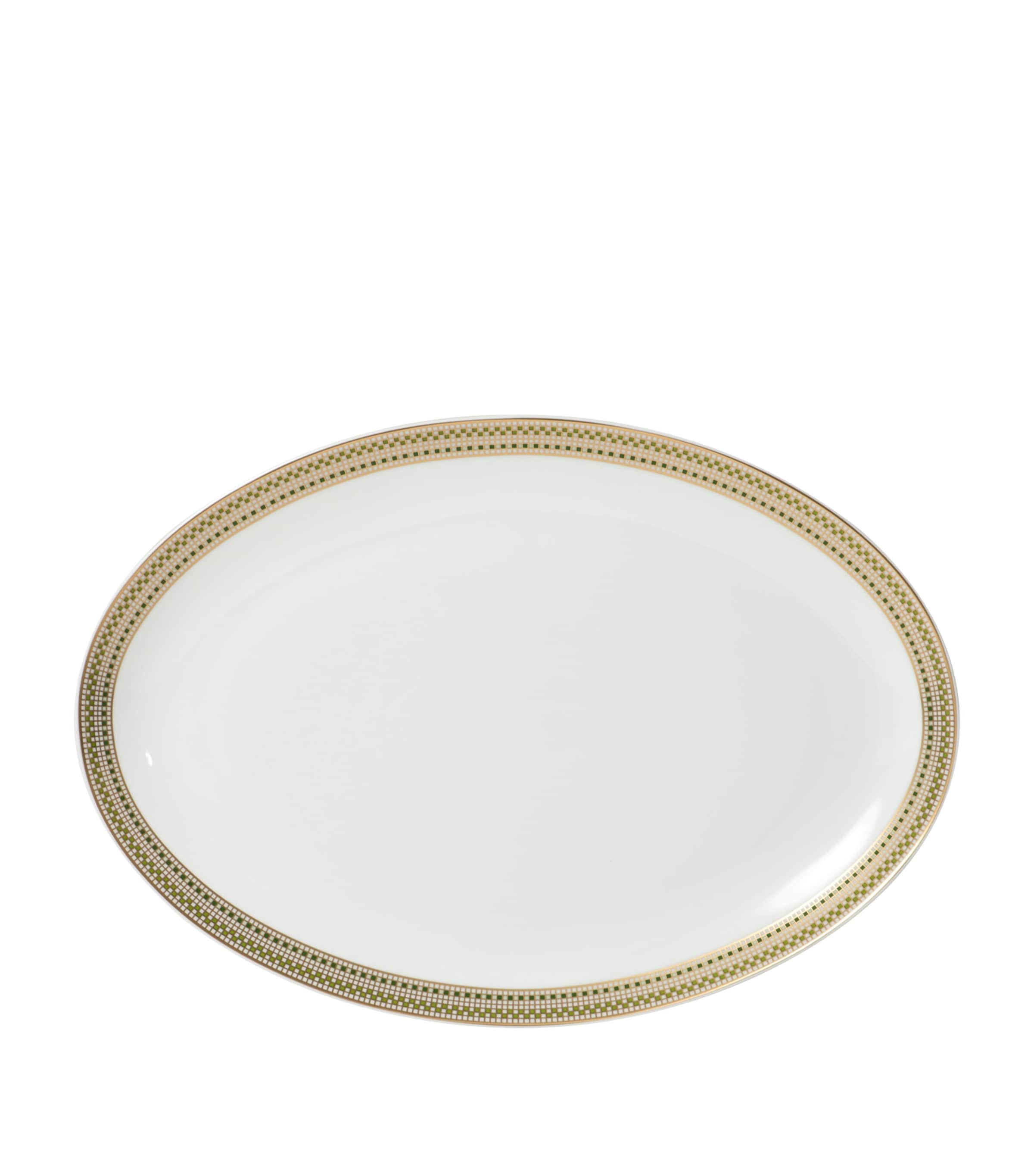 Bernardaud Augusta Oval Platter (38cm) Or Et Vert
