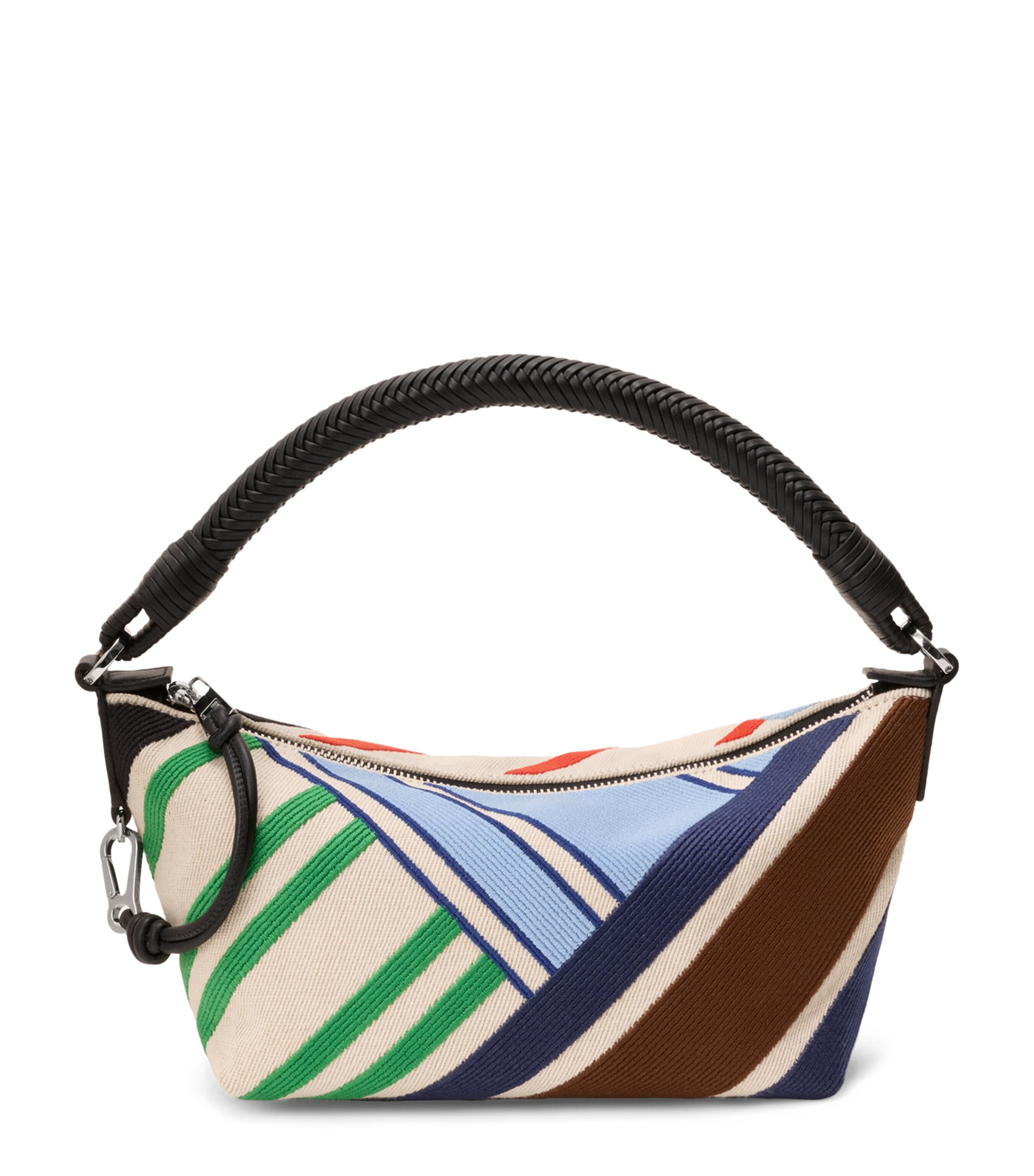 LOEWE Embroidered Cala Top-Handle Bag Ecru/multicolor