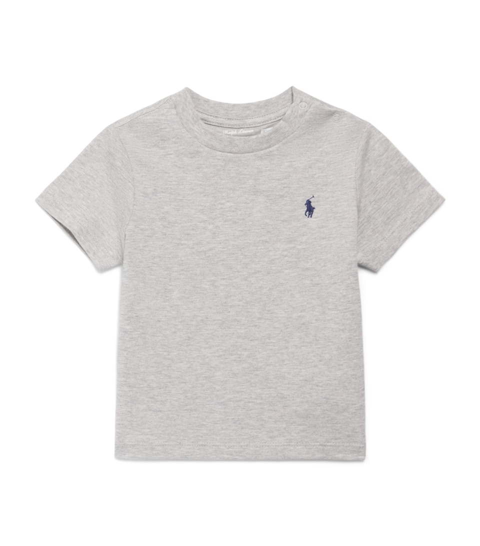 Ralph Lauren Kids Cotton Logo T-Shirt (3-24 Months) Andover Heather