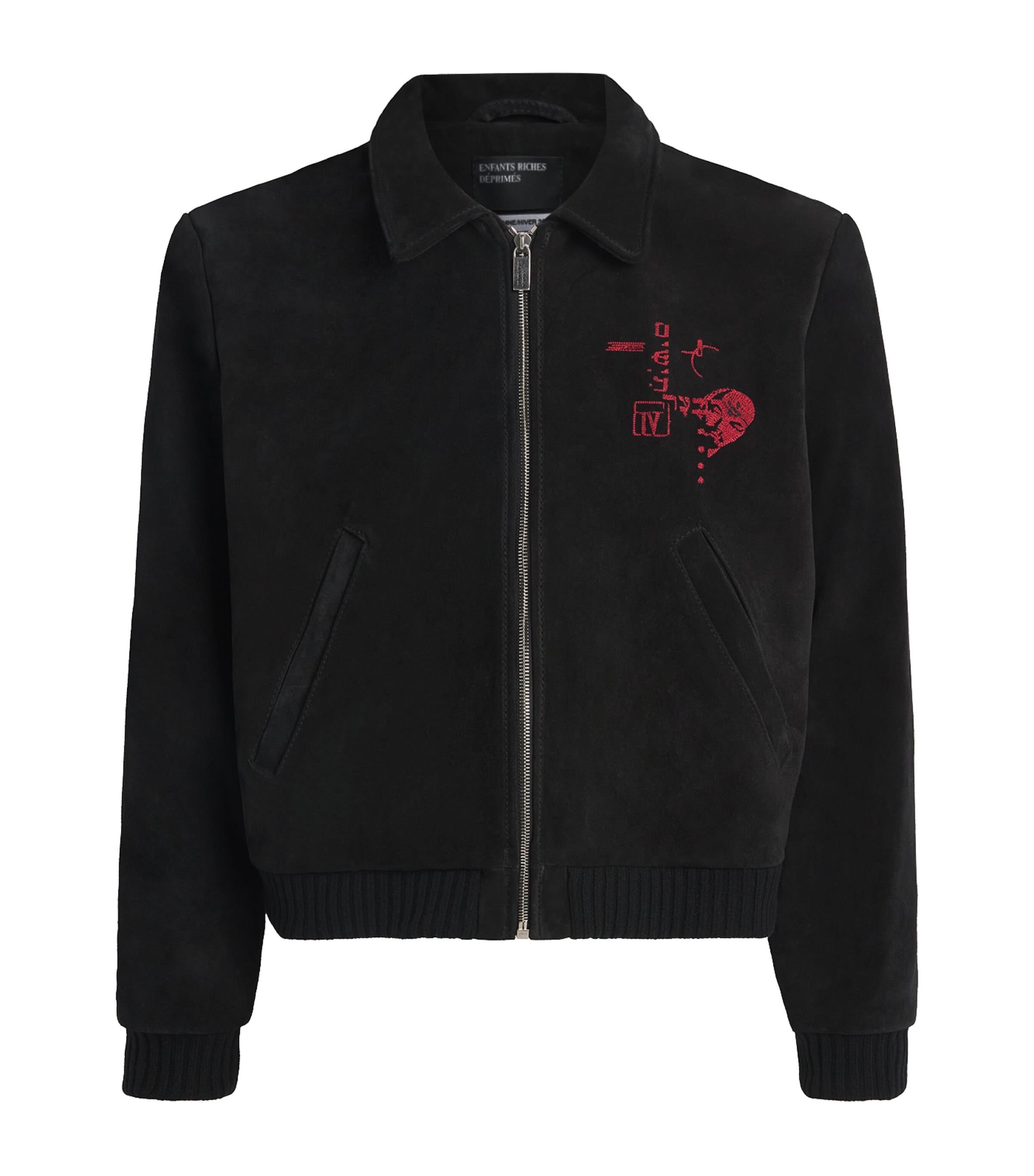 Suede Constructivist Bomber Jacket