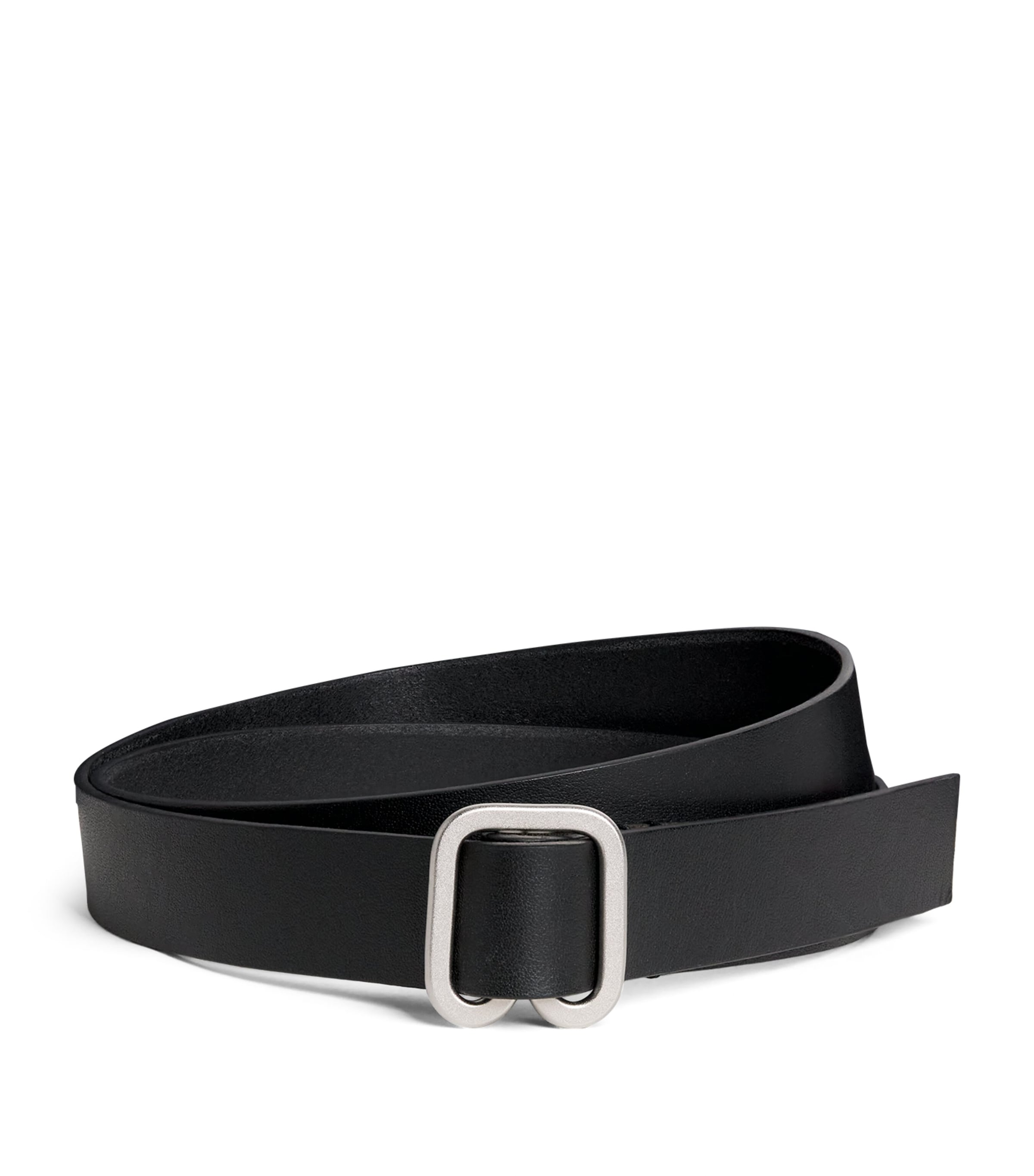 Issey Miyake Leather Fork Belt Black