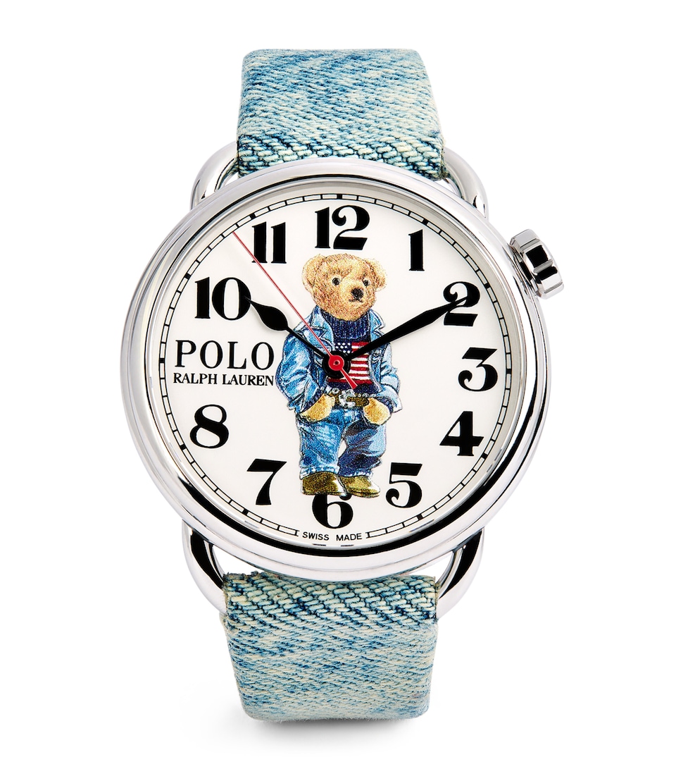 Stainless Steel Denim Polo Bear Watch 42mm