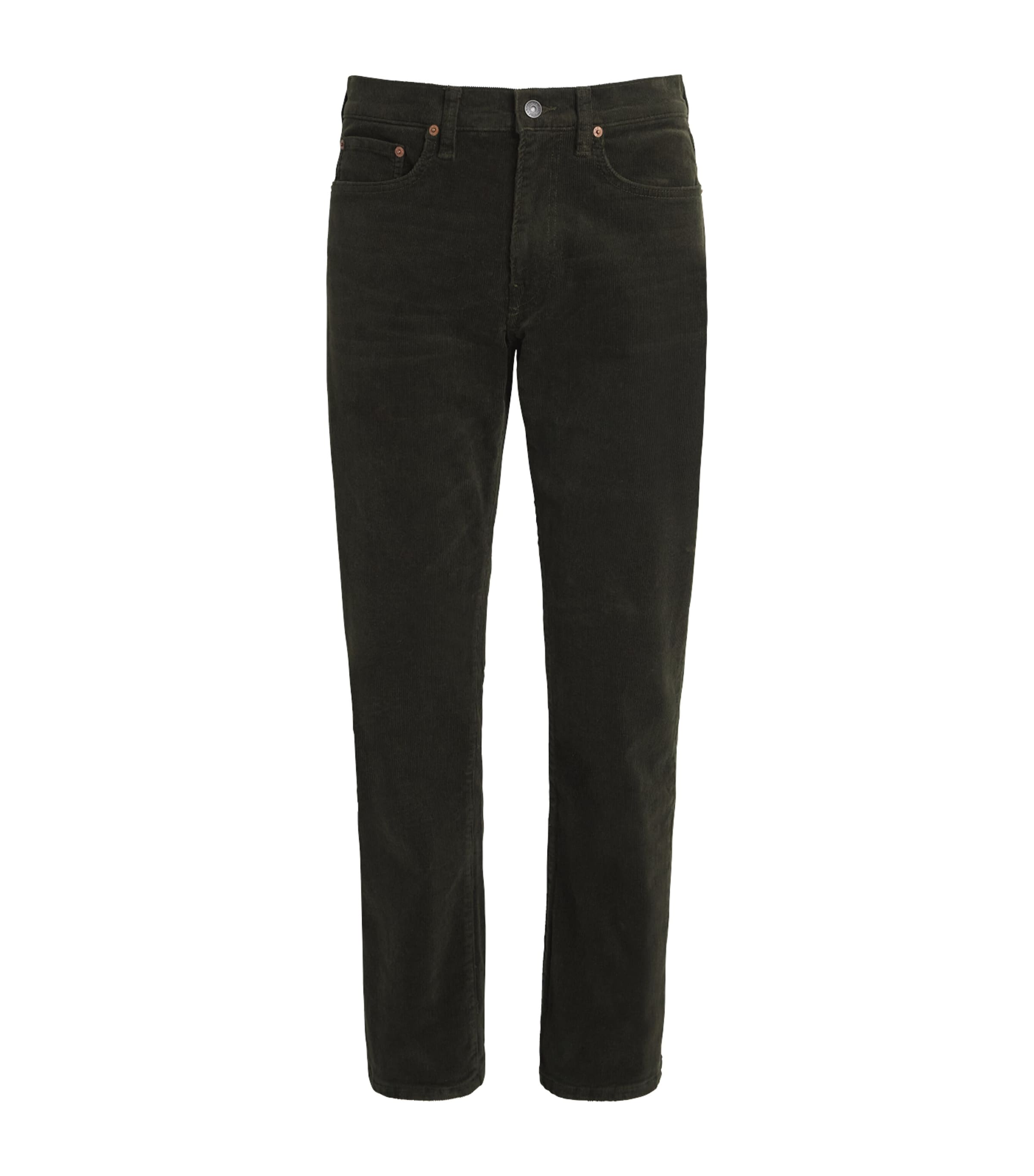 Polo Ralph Lauren Mens Stretch-Cotton Corduroy Hampton Straight Trousers Estate Olive