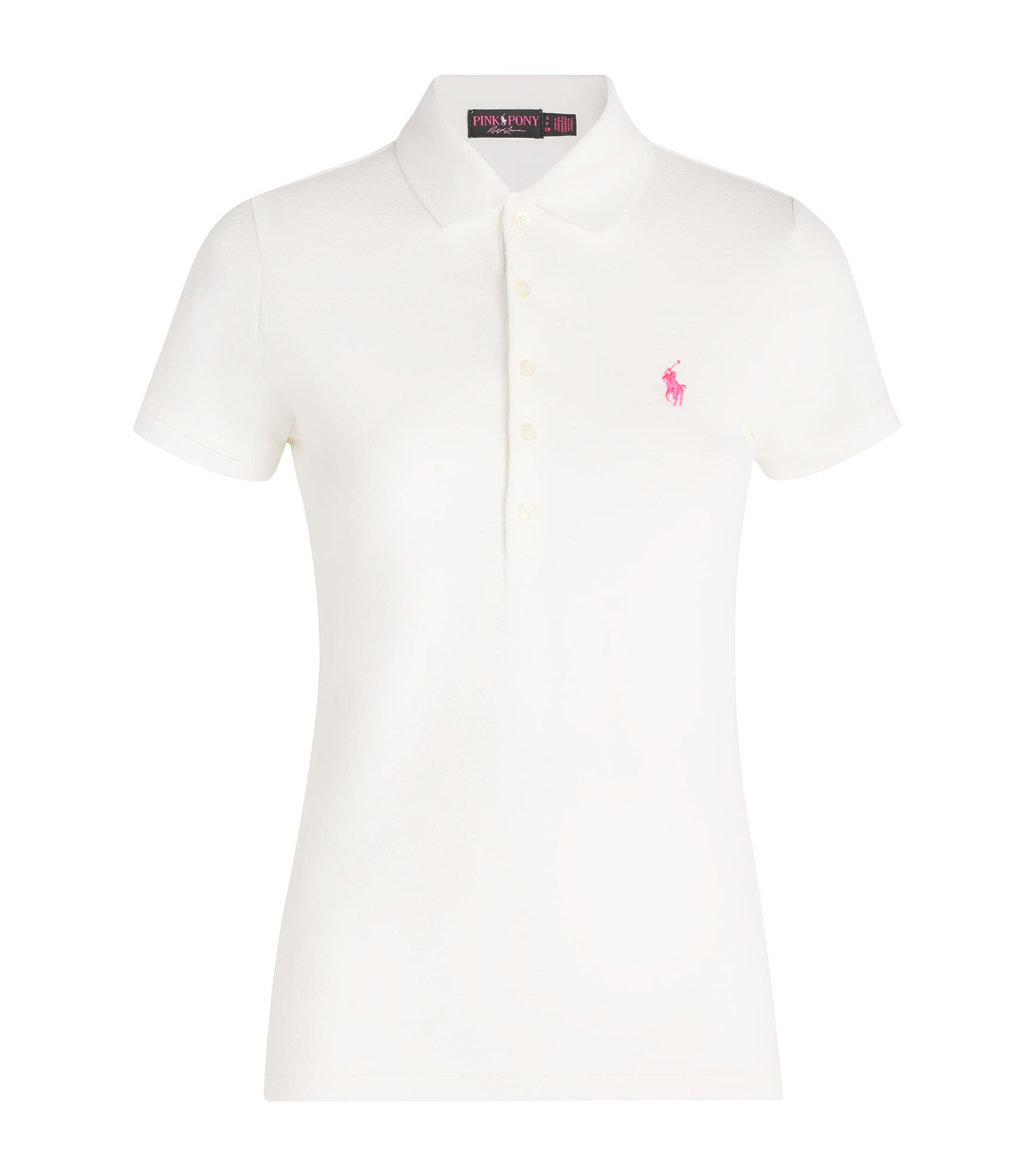 Polo Ralph Lauren Womens Stretch-Cotton Julie Polo Shirt White