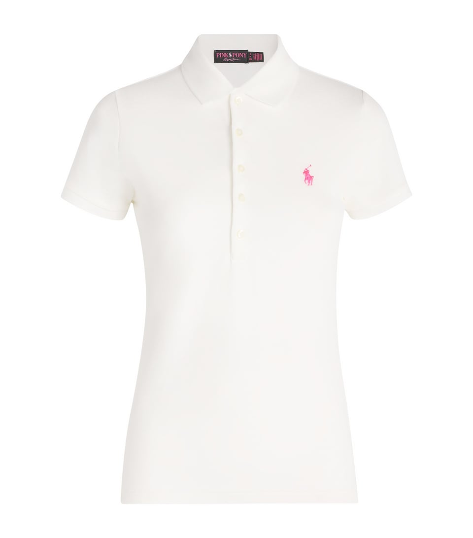 Polo Ralph Lauren Womens Stretch-Cotton Julie Polo Shirt White