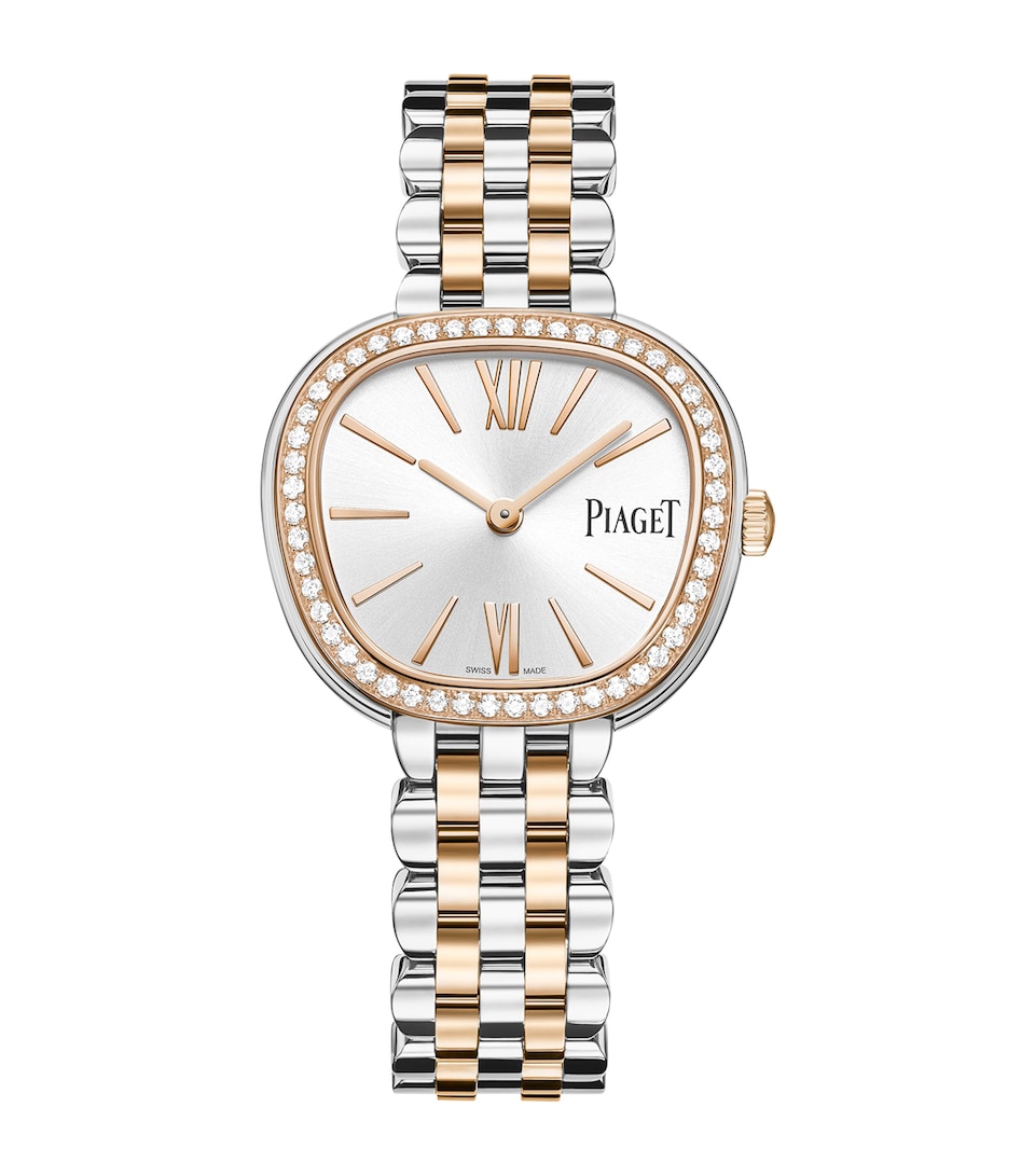 Piaget Rose Gold and Diamond Sixtie Watch 29mm Steel & Rose Gold