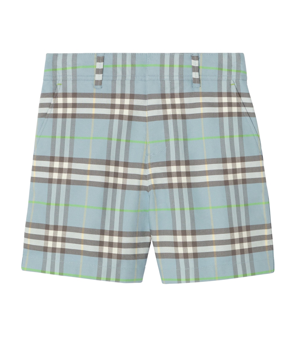 Burberry Kids Cotton Check Shorts (14 Years) Misty Blue Ip Check