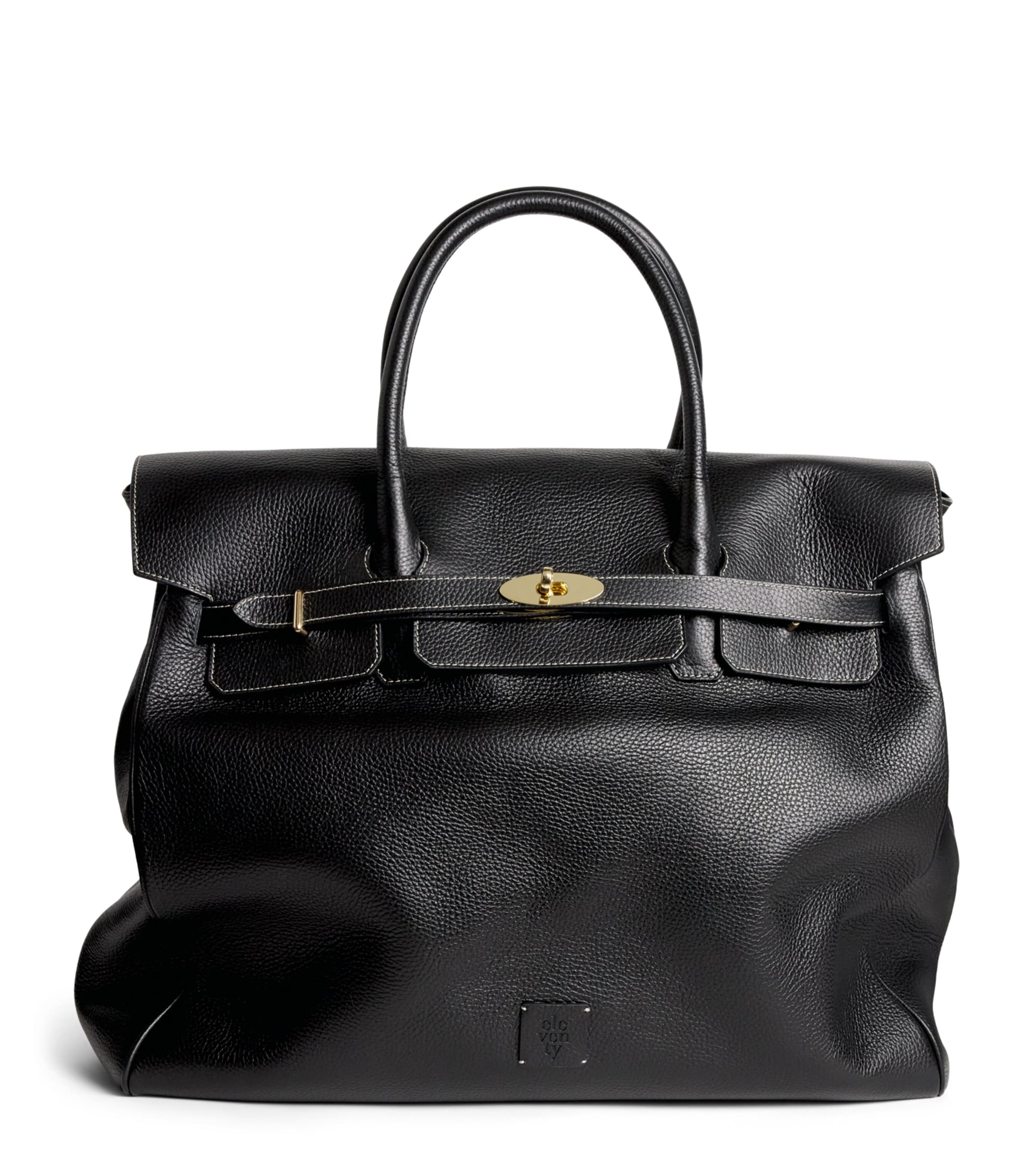 Eleventy Leather Tote Bag Nero