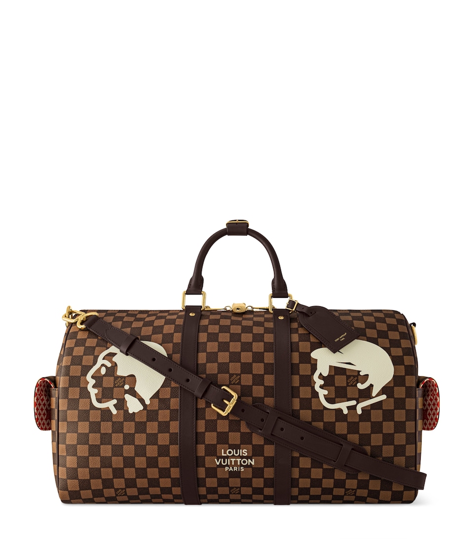 LOUIS VUITTON Keepall Bandoulière 50 Weekend Bag Brown