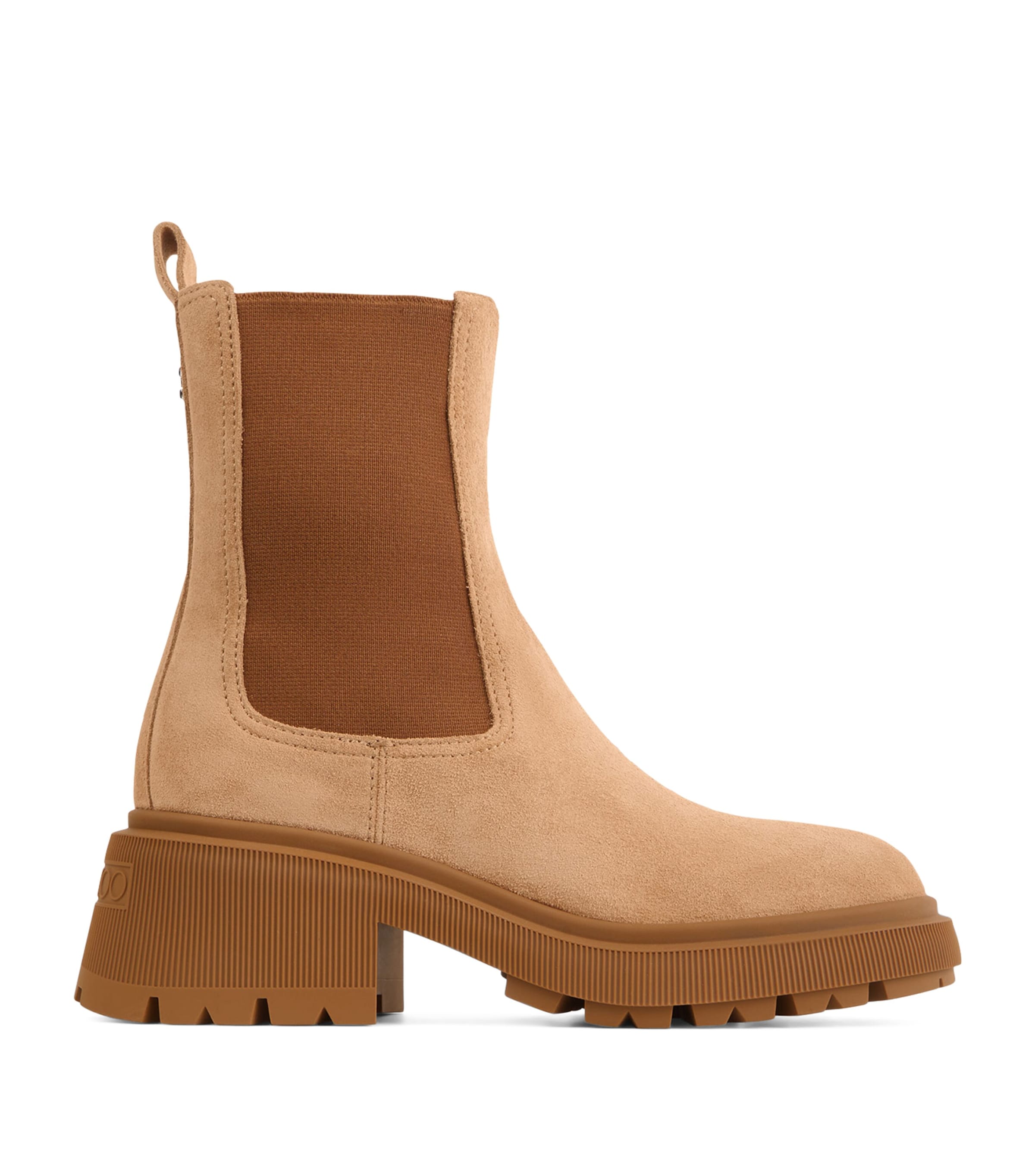 Jimmy Choo Tamia 70 Suede Chelsea Boots Toffee