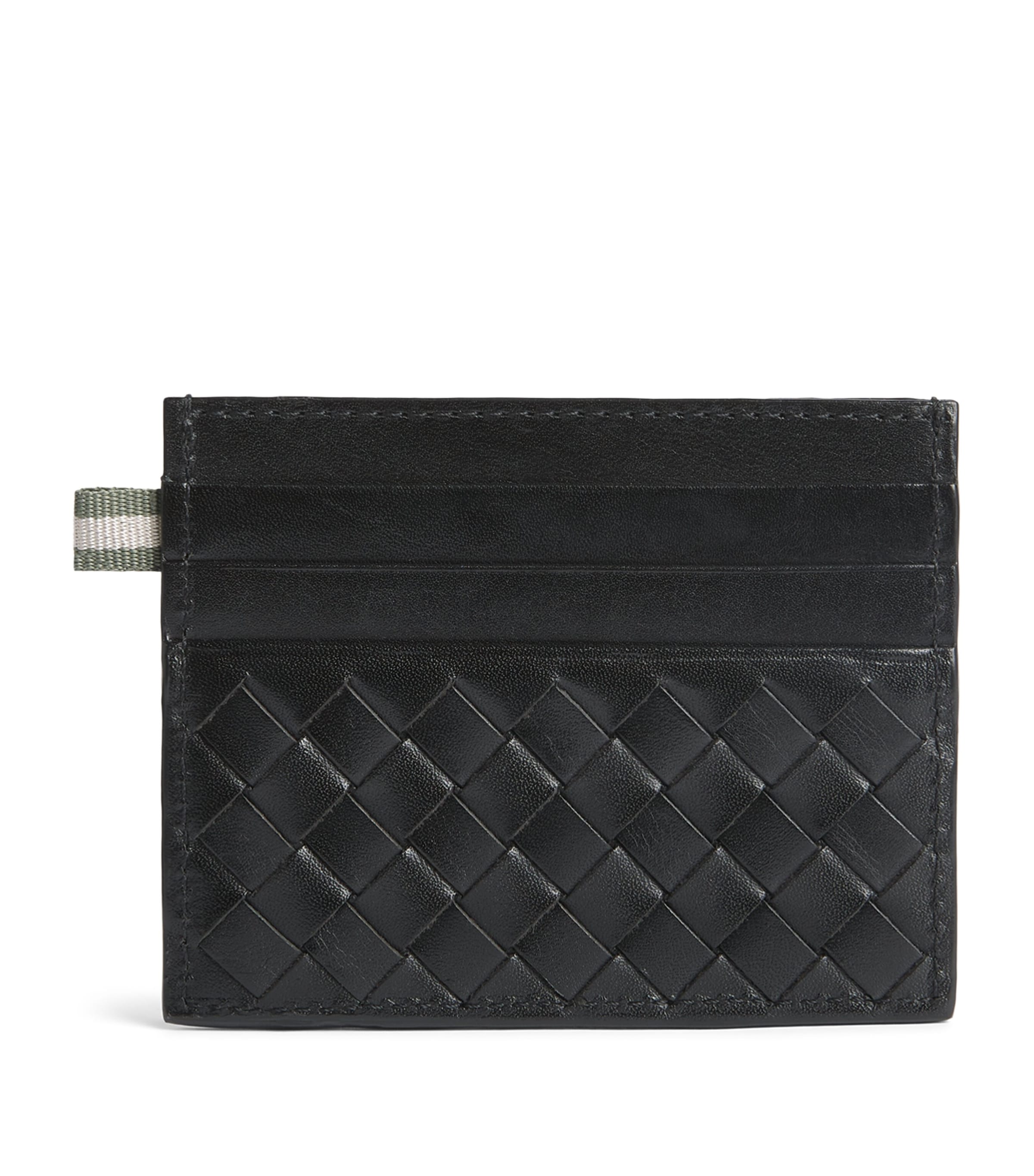 Officine Creative Woven Leather Card Holder Nero