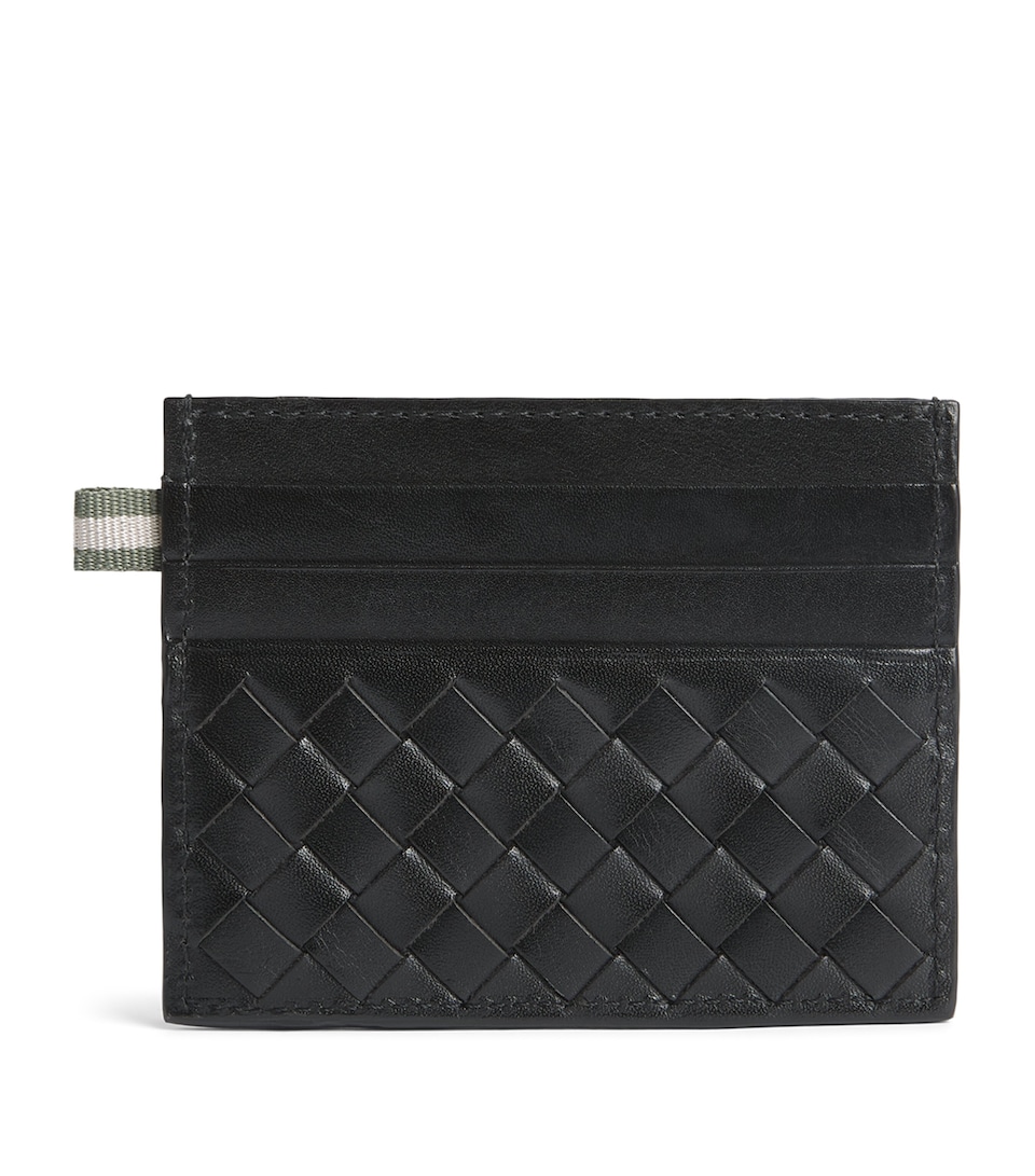 Officine Creative Woven Leather Card Holder Nero