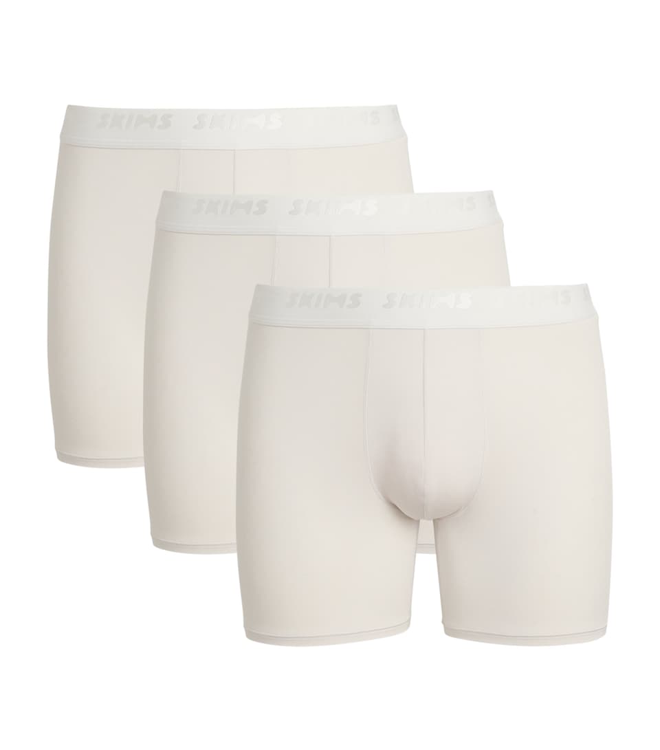 Skims Mens Stretch-Jersey Boxer Briefs (Pack of 3) Chalk