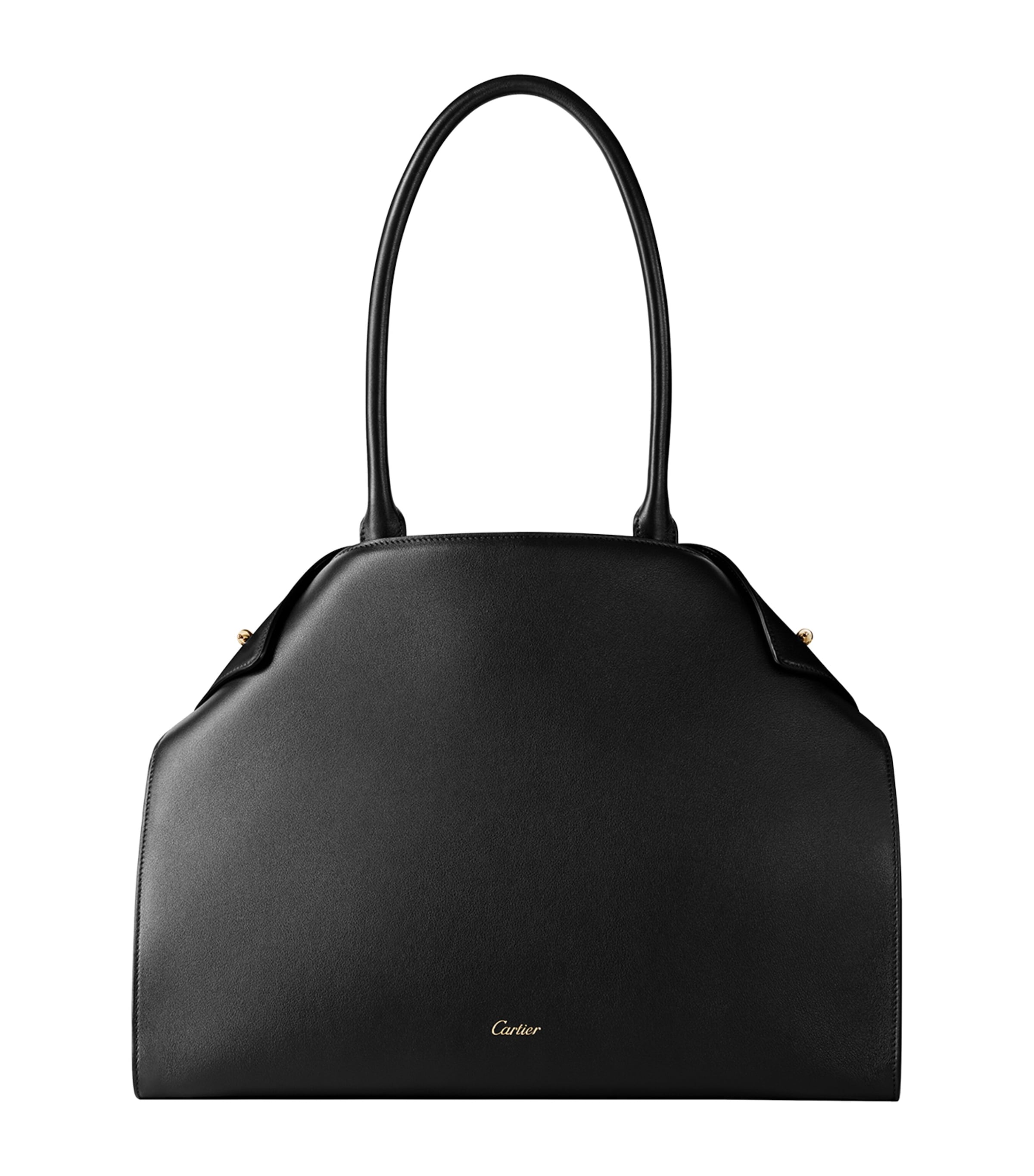 Cartier Womens Large Leather Clash Tote Bag Black