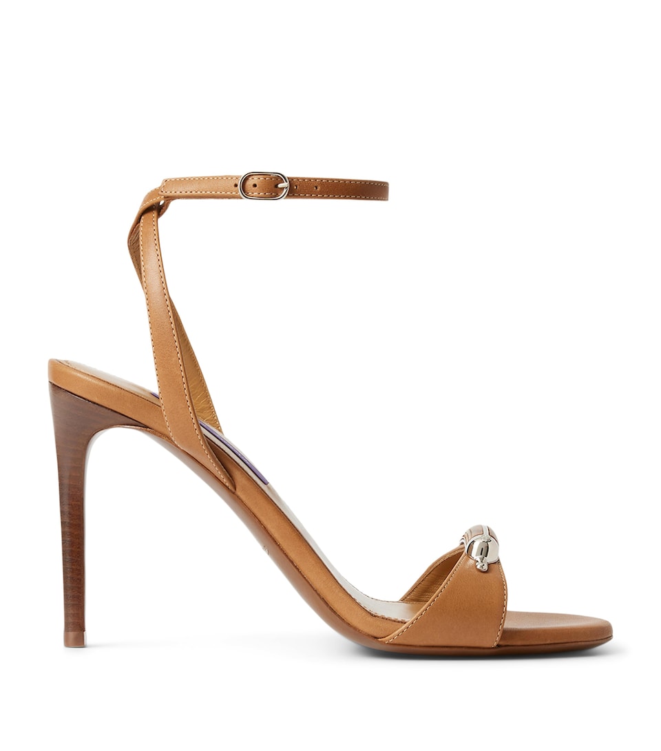 Leather Presling Heeled Sandals 95