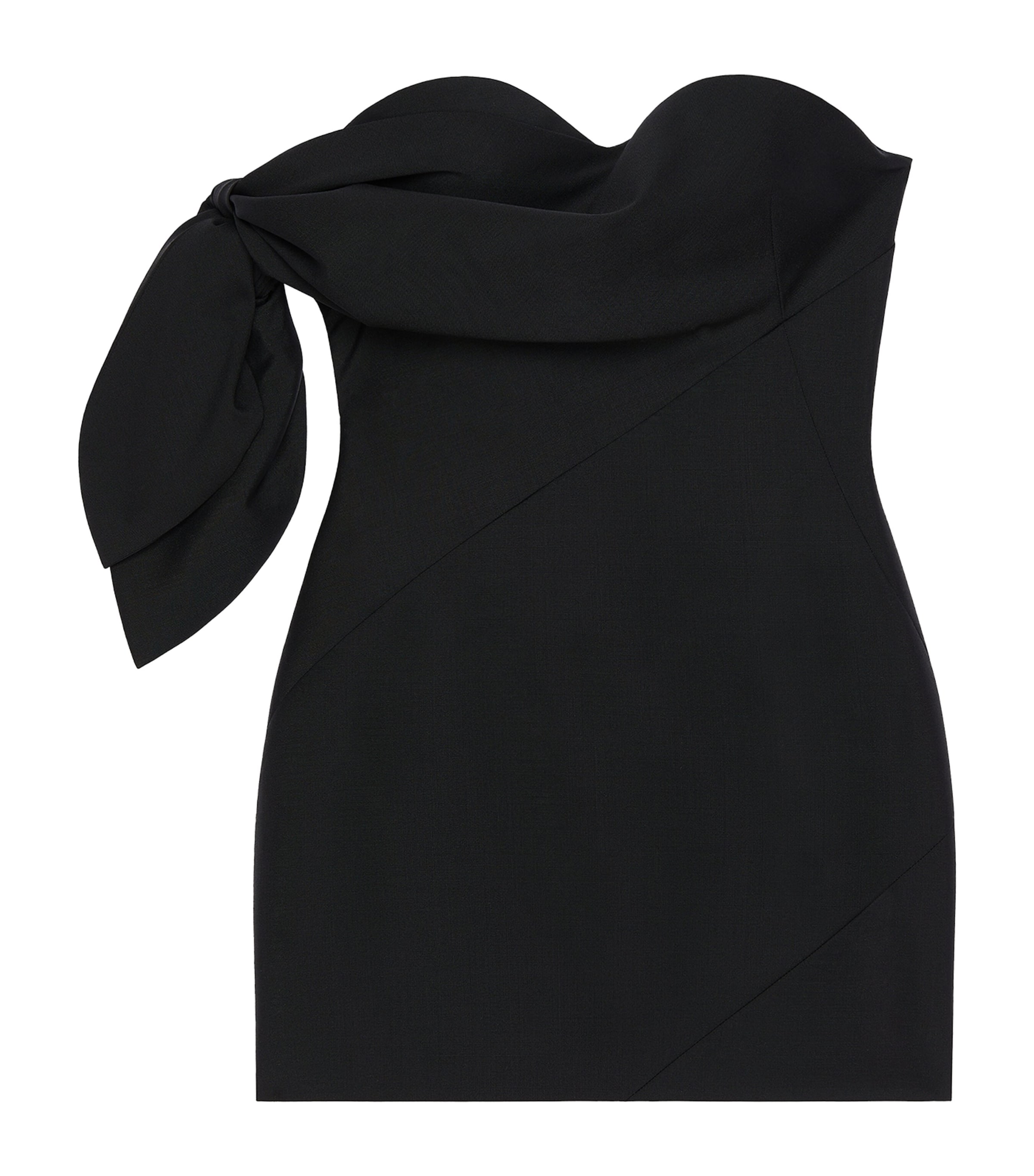 Givenchy Womens Wool-Mohair Mini Dress Black