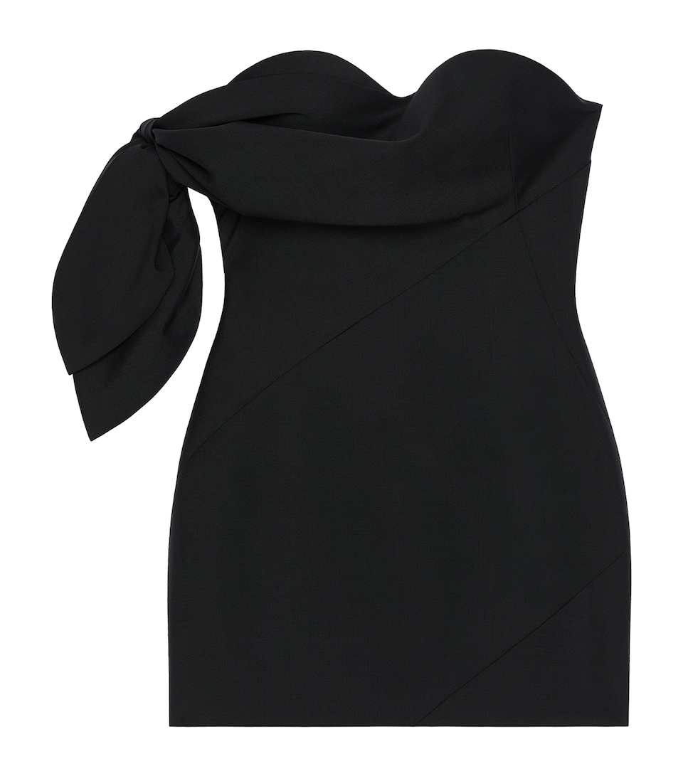 Givenchy Womens Wool-Mohair Mini Dress Black