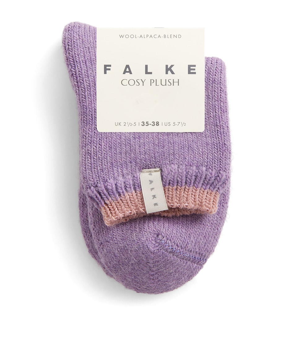 Falke Womens Mid-Calf Cosy Plush Socks Mauve