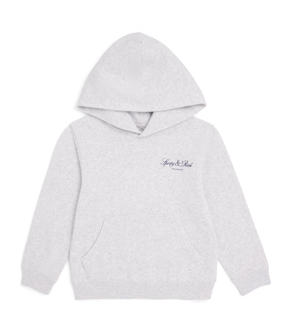 SPORTY & RICH KIDS Vendome Hoodie (2-14 Years) Heather Gry/drk Navy