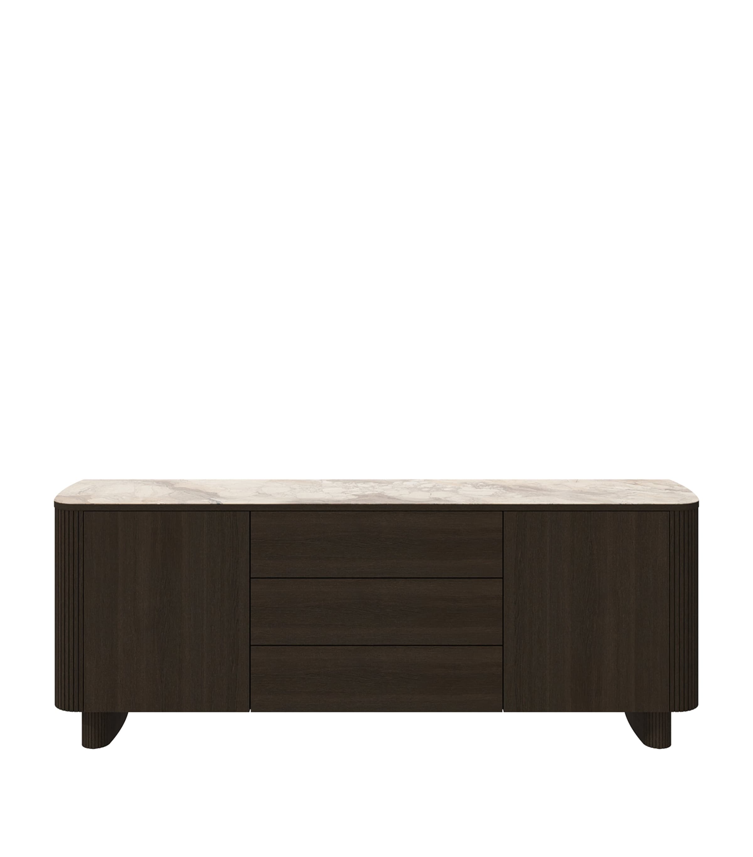 BoConcept Ceramic and Oak Santiago Sideboard Brown / Dark Oak