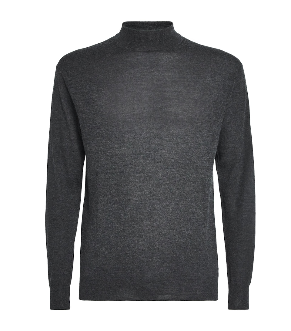 Cashmere-Silk High-Neck Sweater