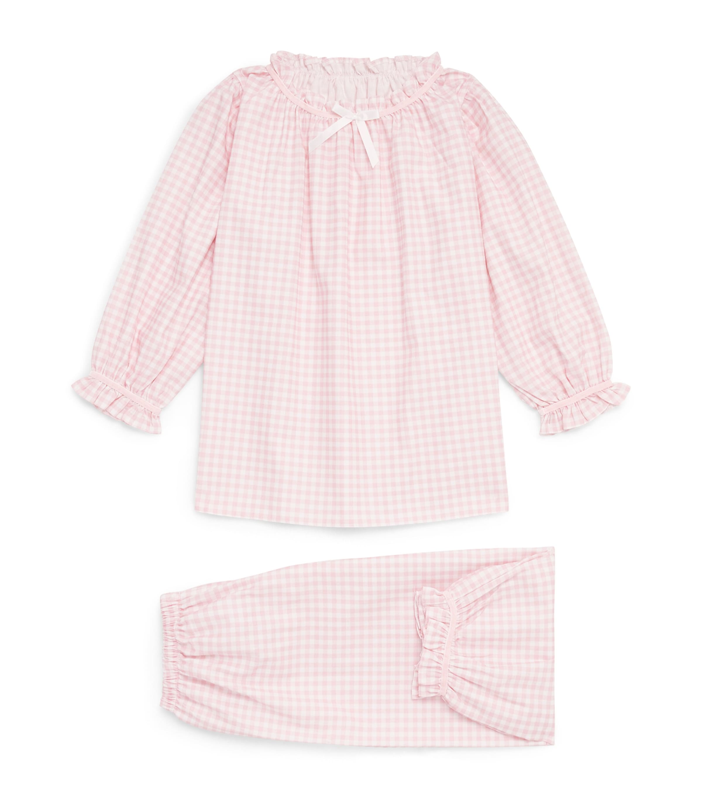 Amiki Gingham Martha Pyjama Set (2-14 Years) Pink Checks