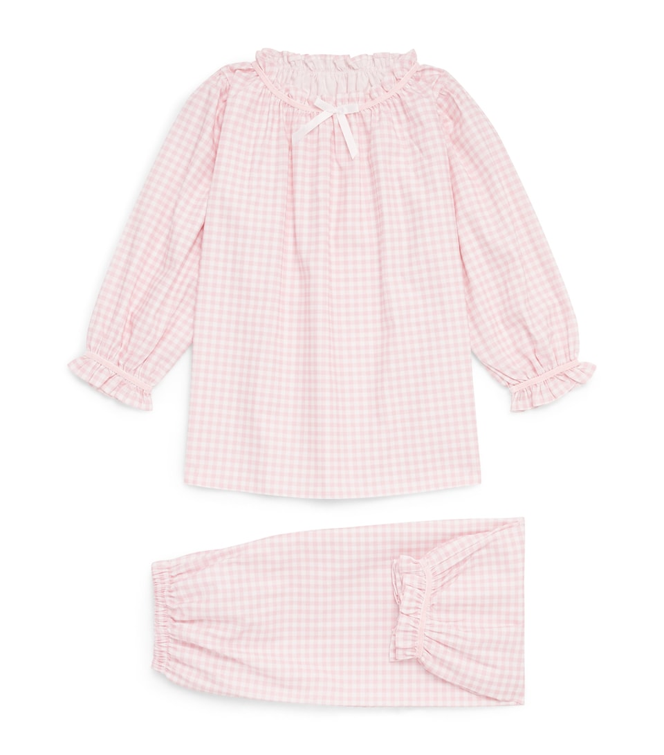 Amiki Gingham Martha Pyjama Set (2-14 Years) Pink Checks